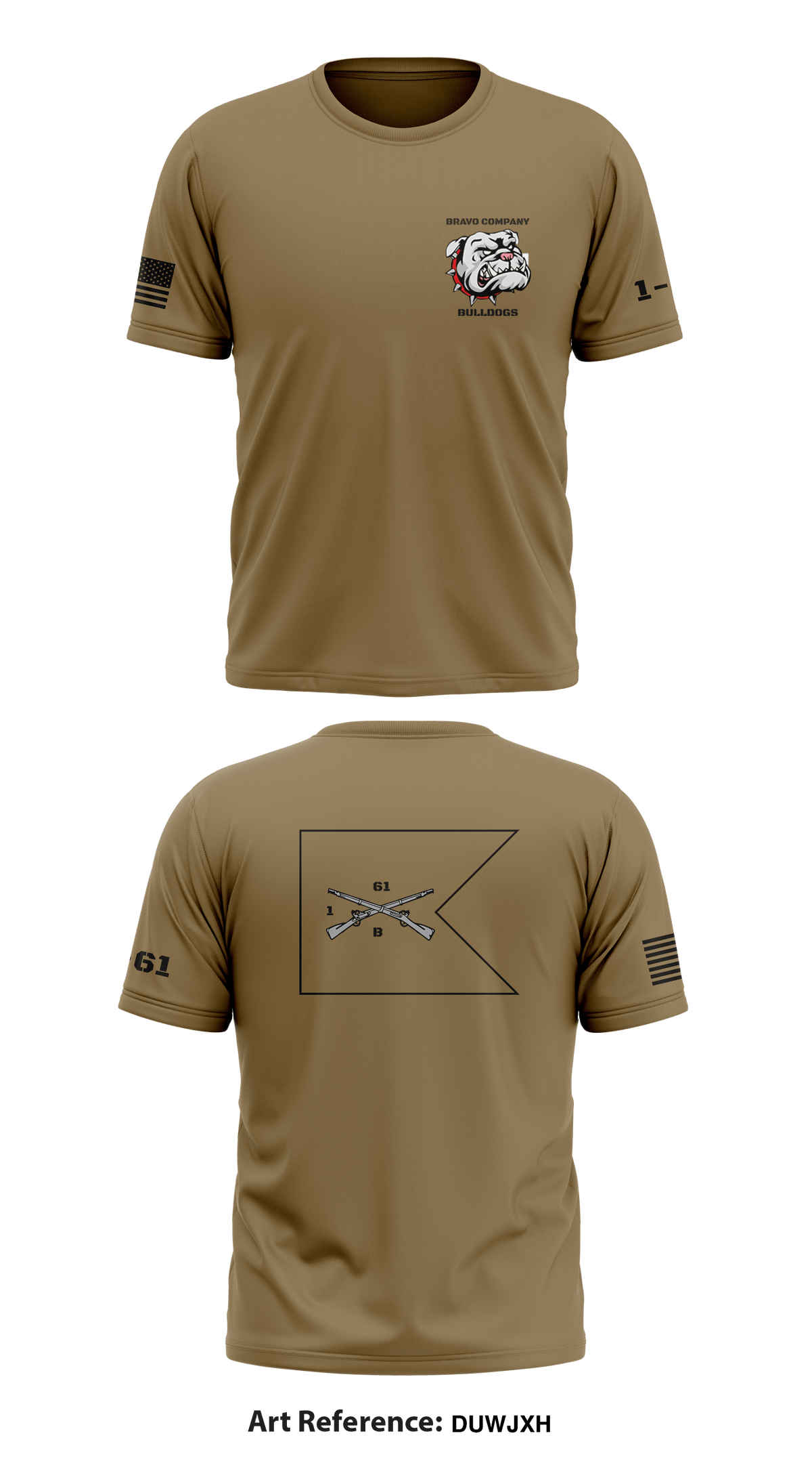 Bravo Company 1-61 Infantry Store 1 Core Men's SS Performance Tee - dUWJxh