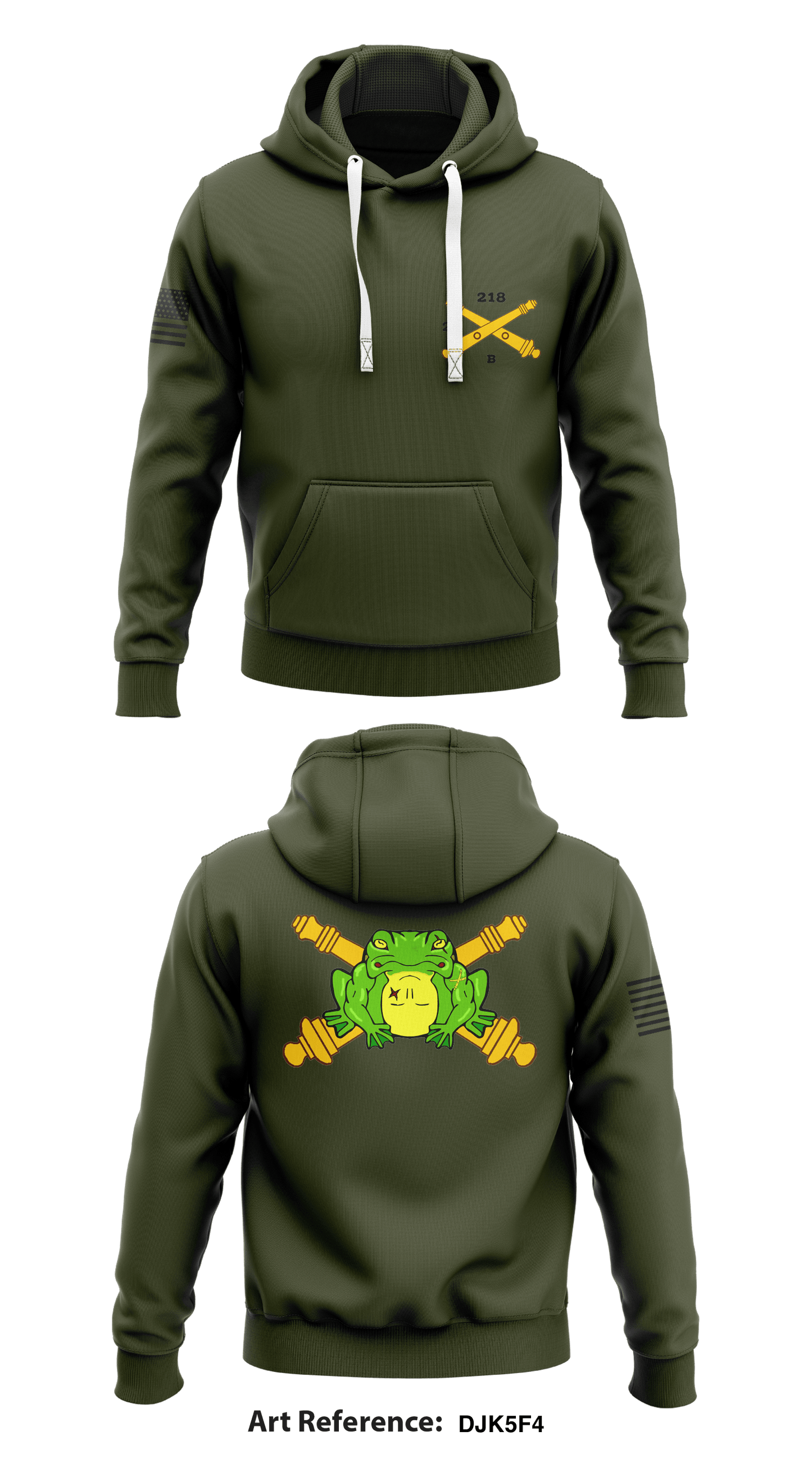 Bravo Battery 2-218th FA Core Men's Hooded Performance Sweatshirt - Djk5F4