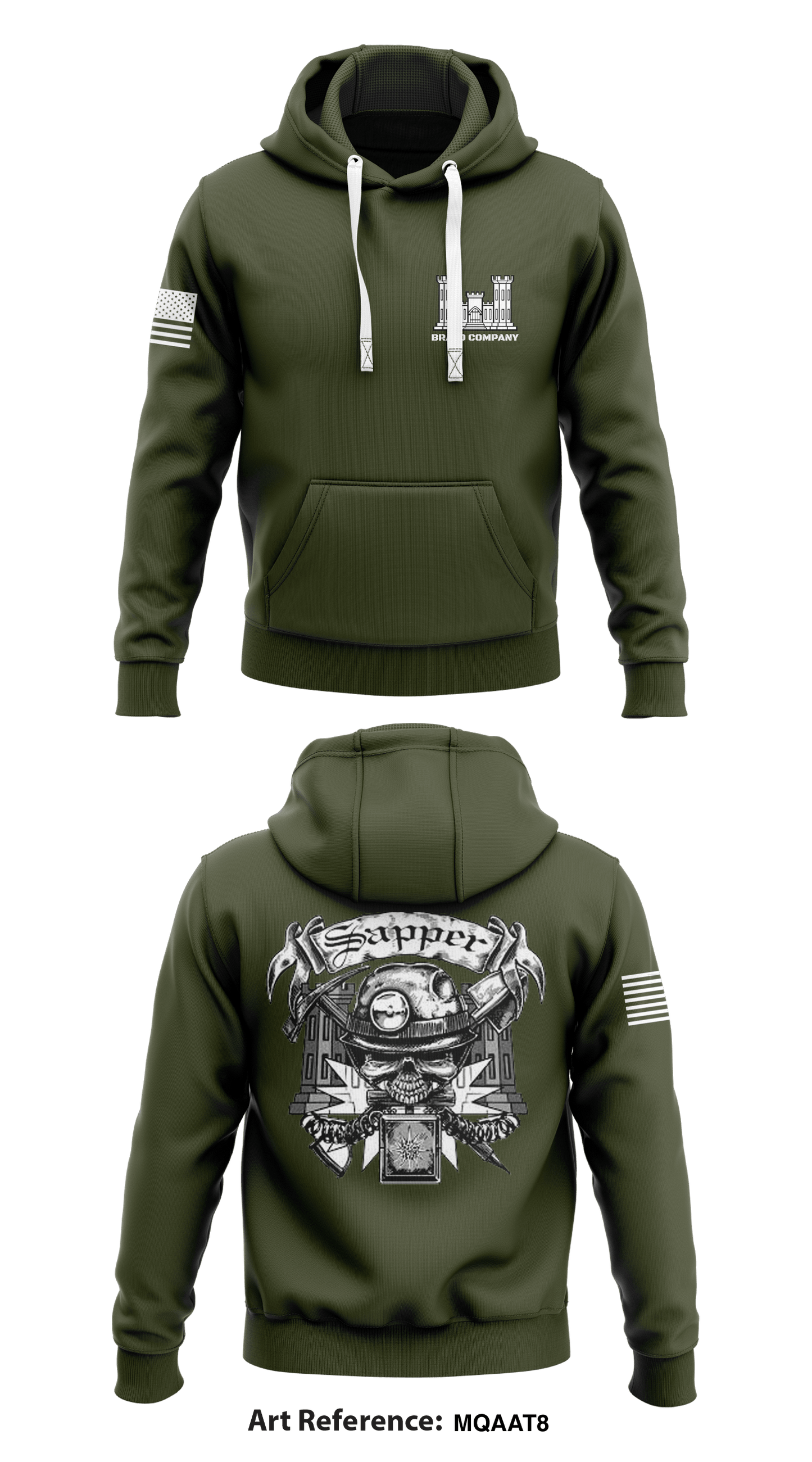 Bravo Company1 Core Men's Hooded Performance Sweatshirt - MQaAT8