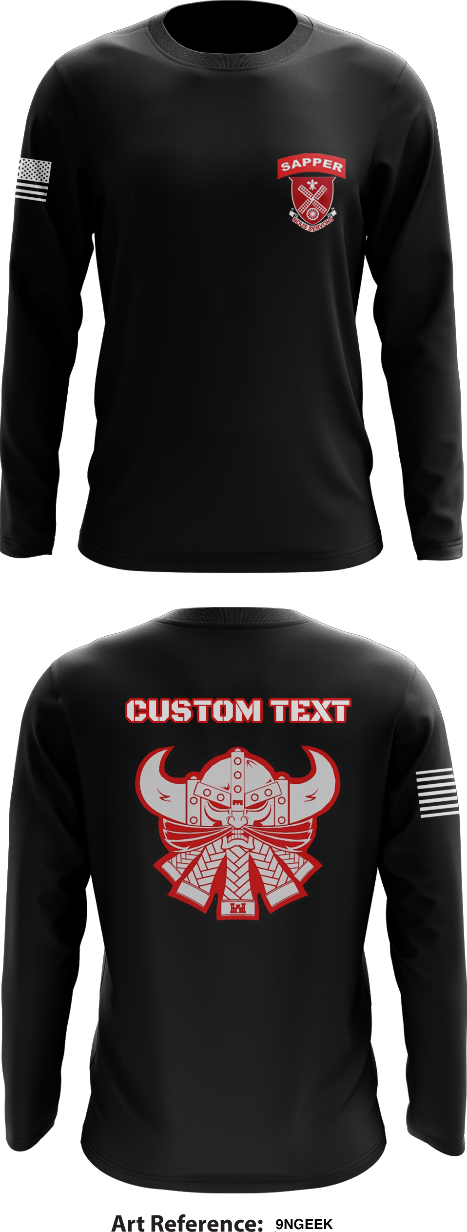 Bravo Company, 52D Brigade Engineer Battalion Core Men's LS Performance Tee - 9nGeeK