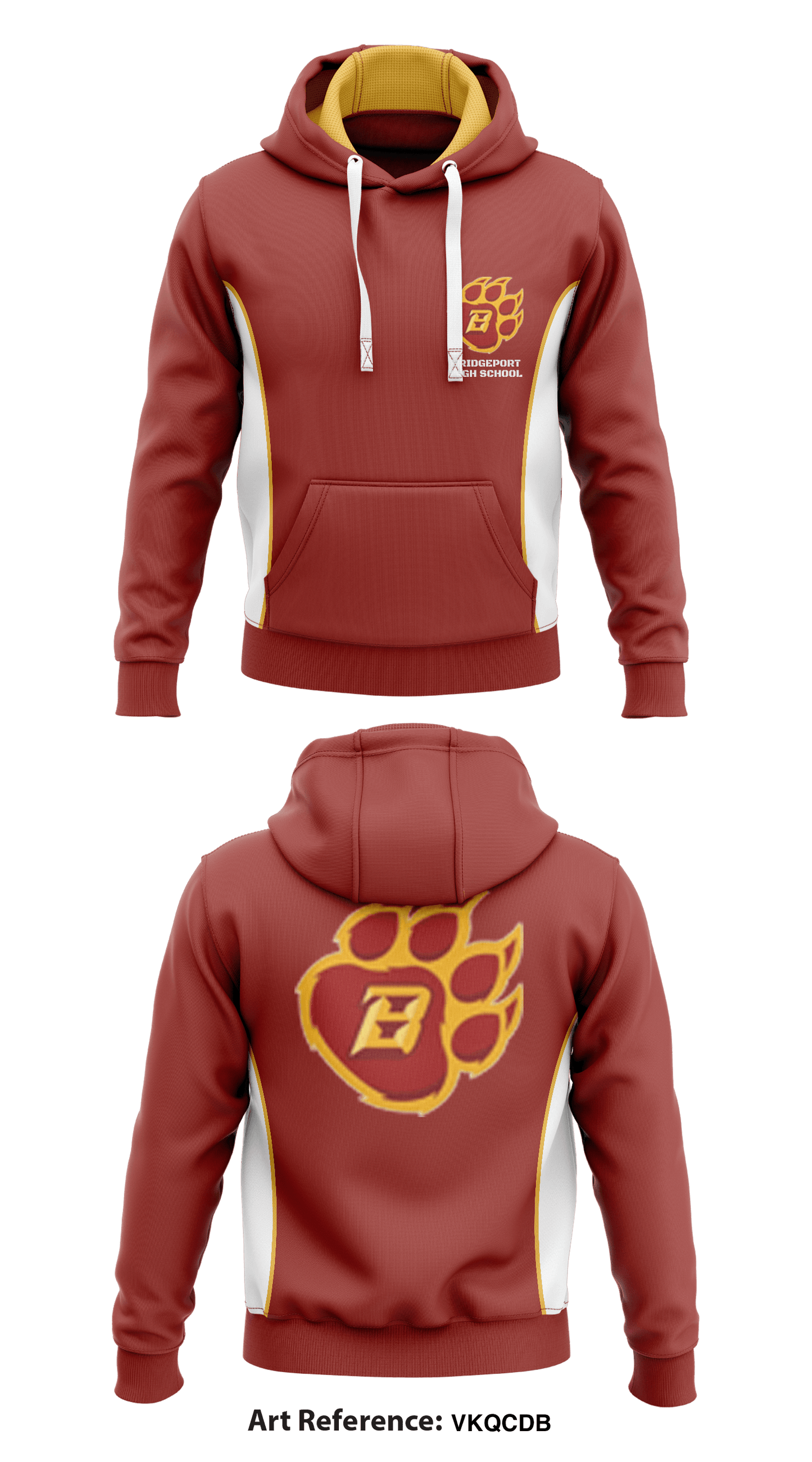 Bridgeport High School Core Men's Hooded Performance Sweatshirt - vKQCdB