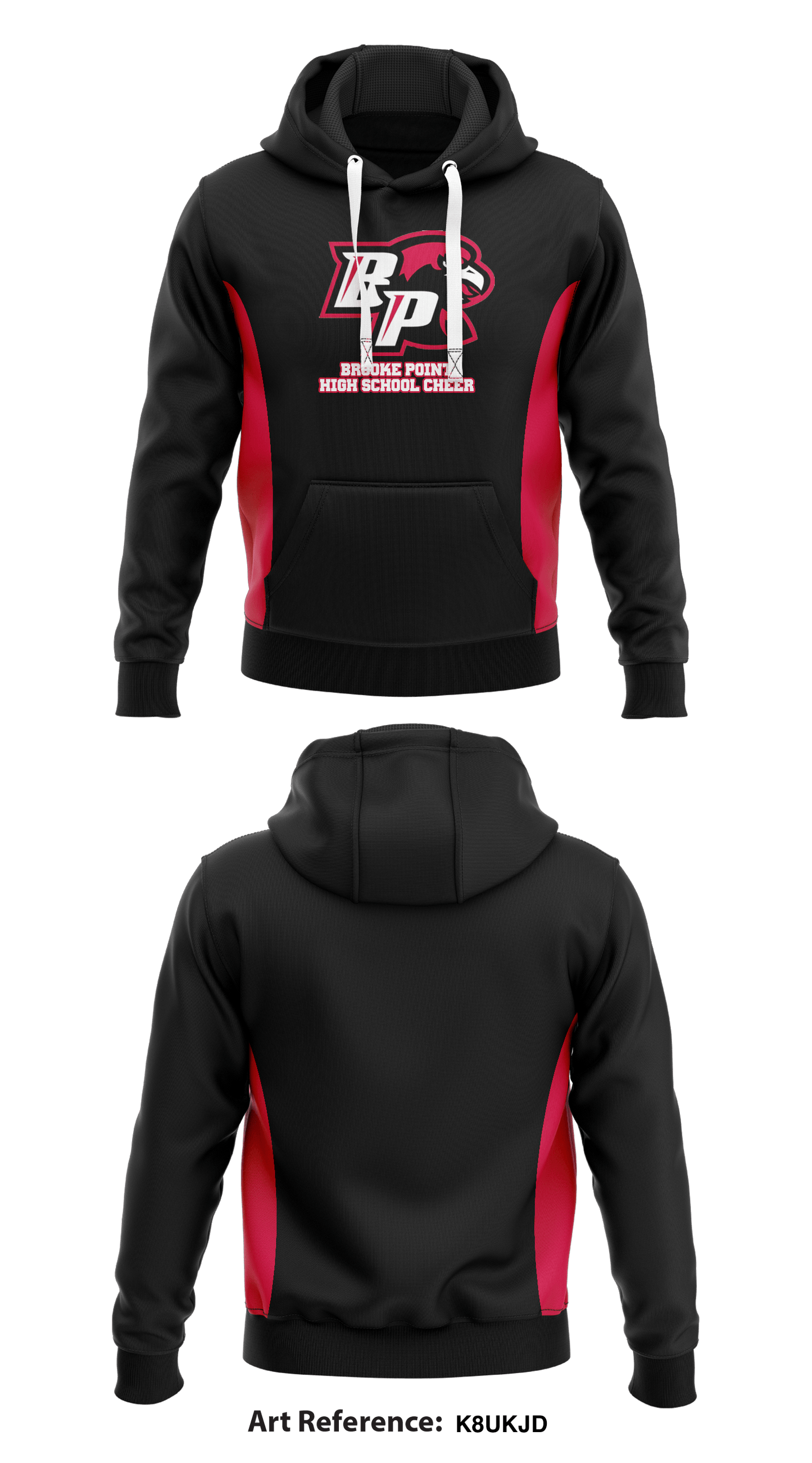Brooke Point High School Cheer Core Men's Hooded Performance Sweatshirt - K8UKjd