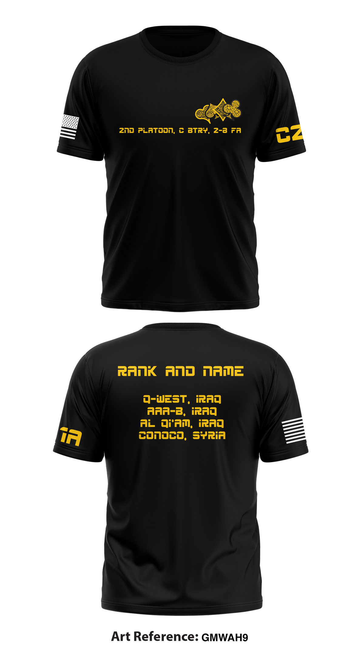 C Btry 2-8 FA Store 1 Core Men's SS Performance Tee - gmWAh9