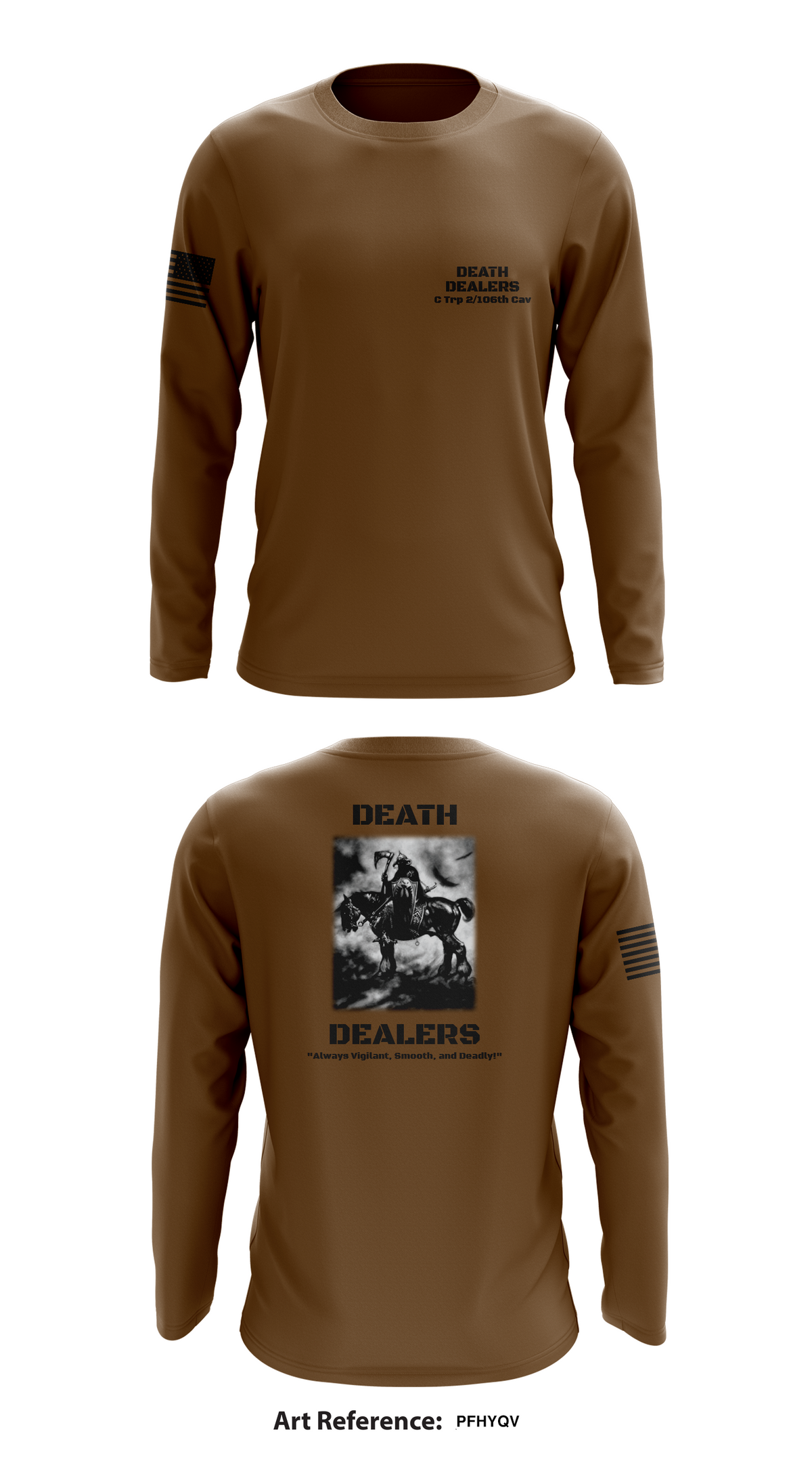 C Trp 2/106th Cav Store 1 Core Men's LS Performance Tee - pfhyQv
