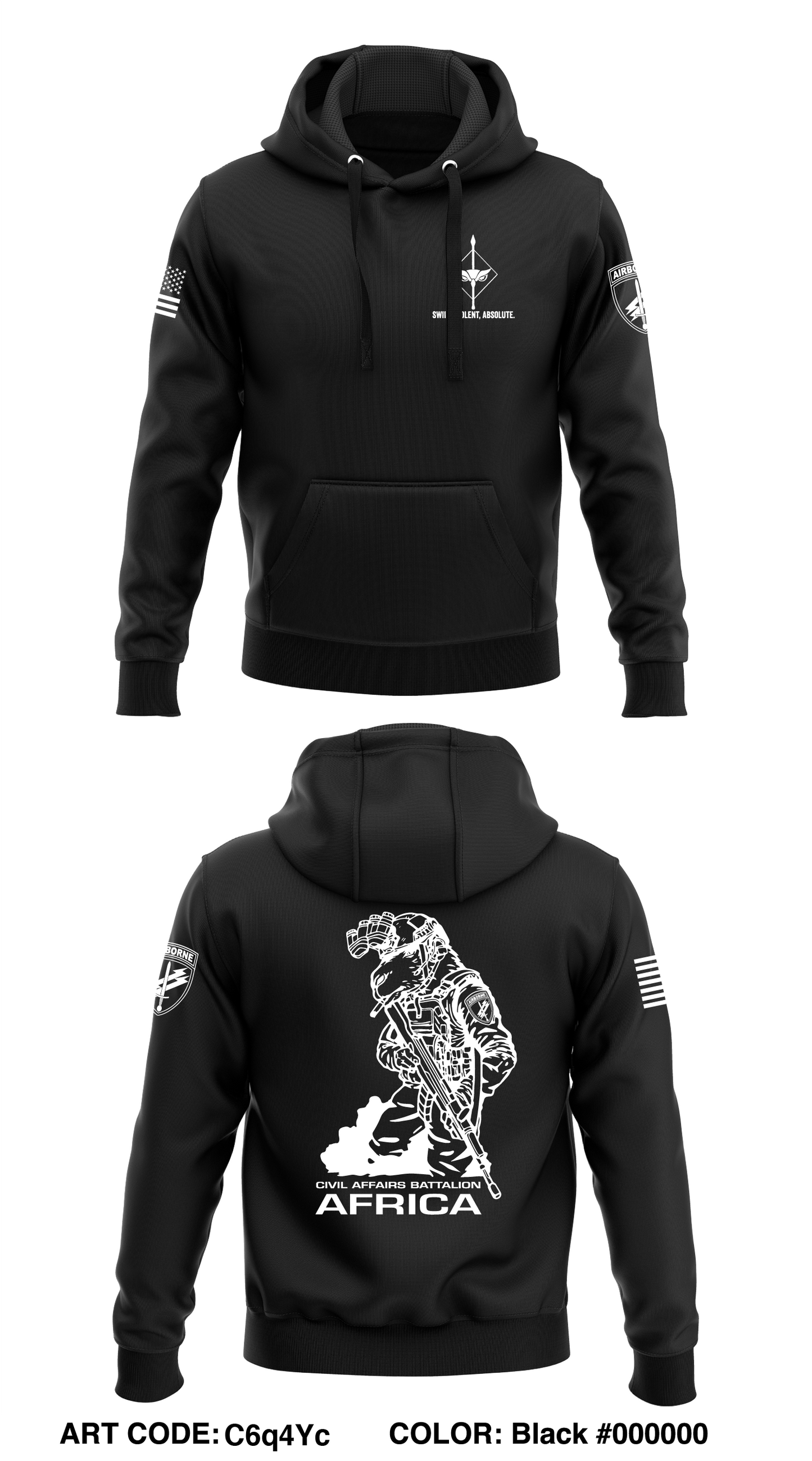 HQ (-) 411th Civil Affairs Battalion Core Men's Hooded Performance Sweatshirt - C6q4Yc