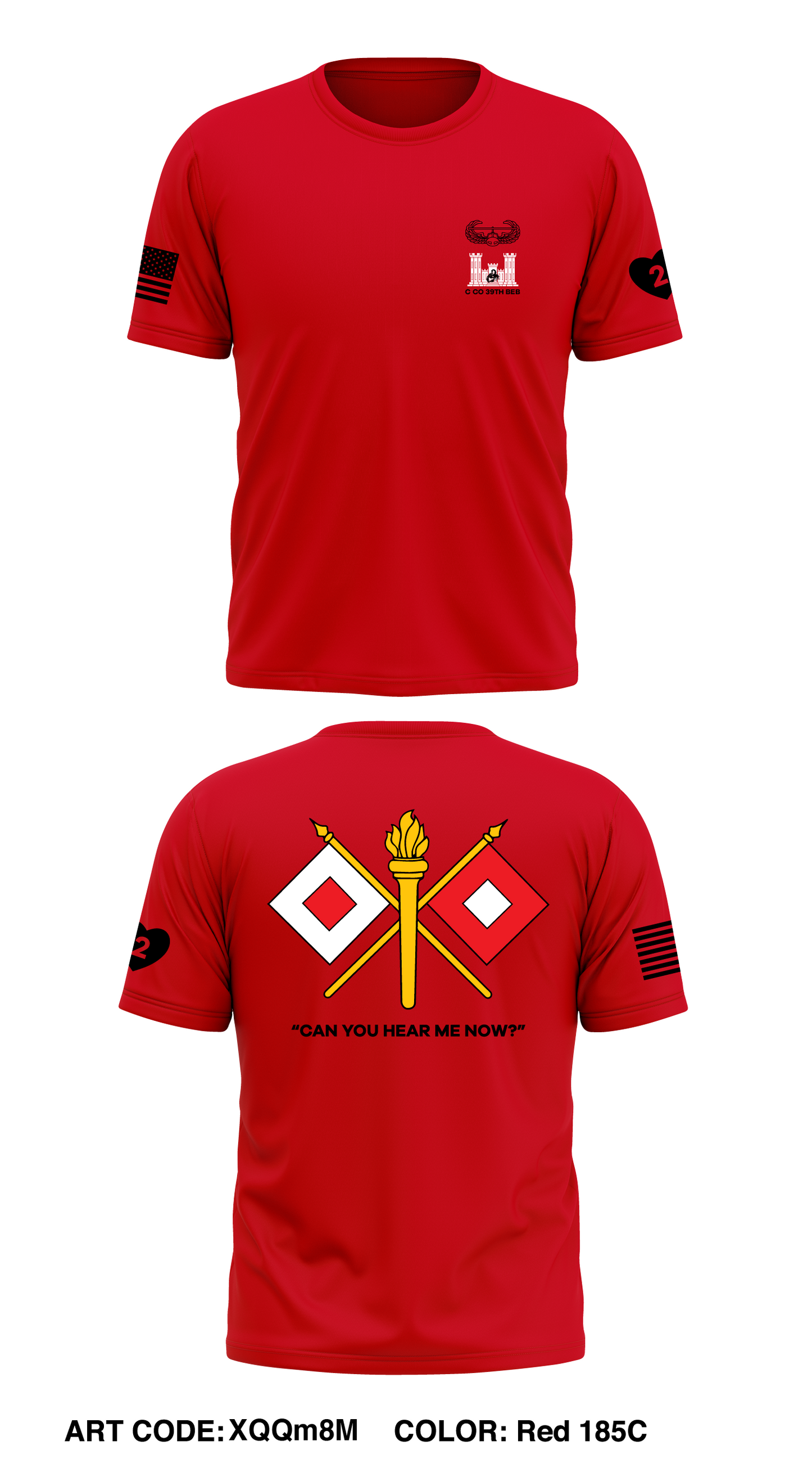 C Co. 39th BEB Store 1 Core Men's SS Performance Tee - XQQm8M