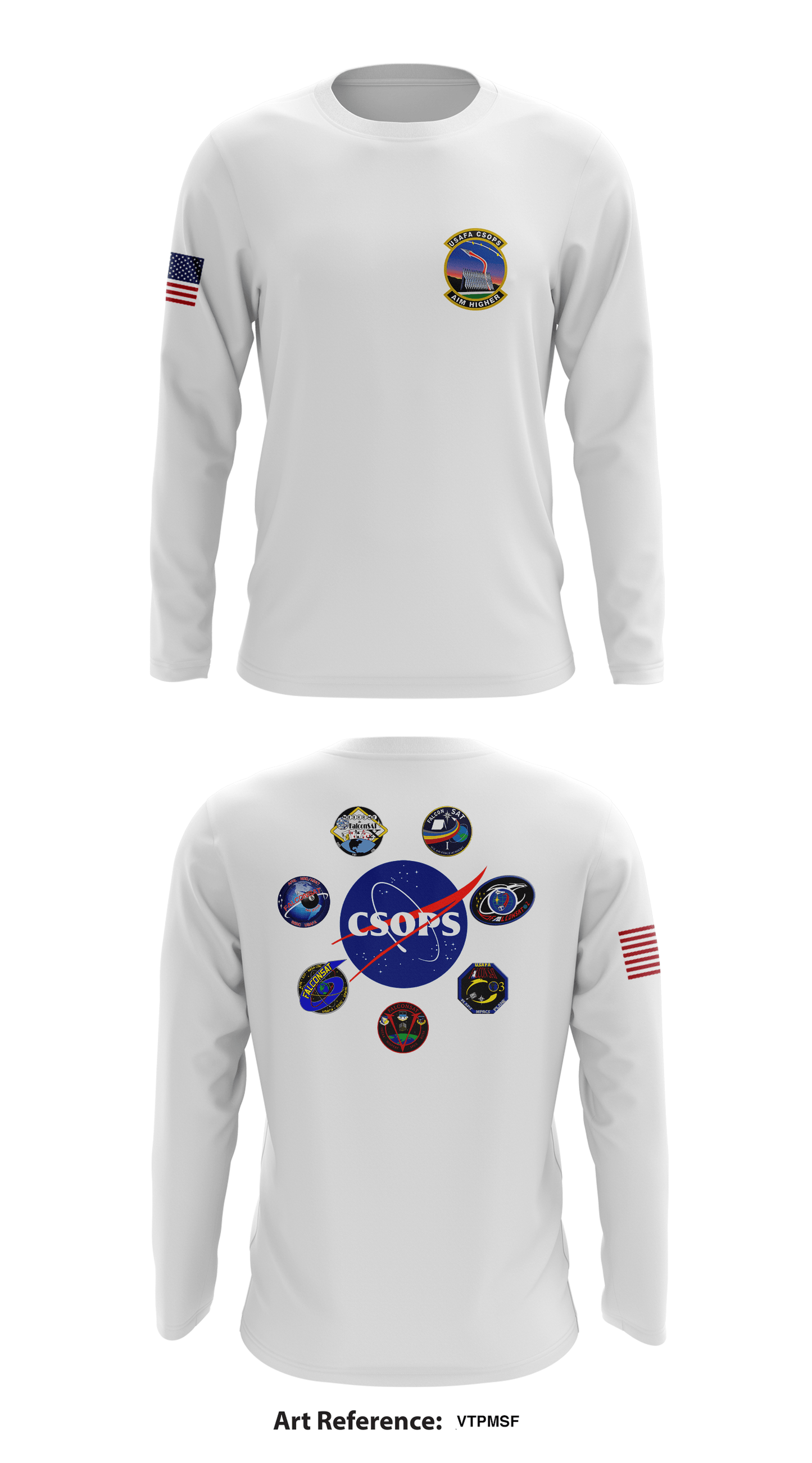 Cadet Space Operations Squadron (CSOPS) Store 1 Core Men's LS Performance Tee - VTPMsf