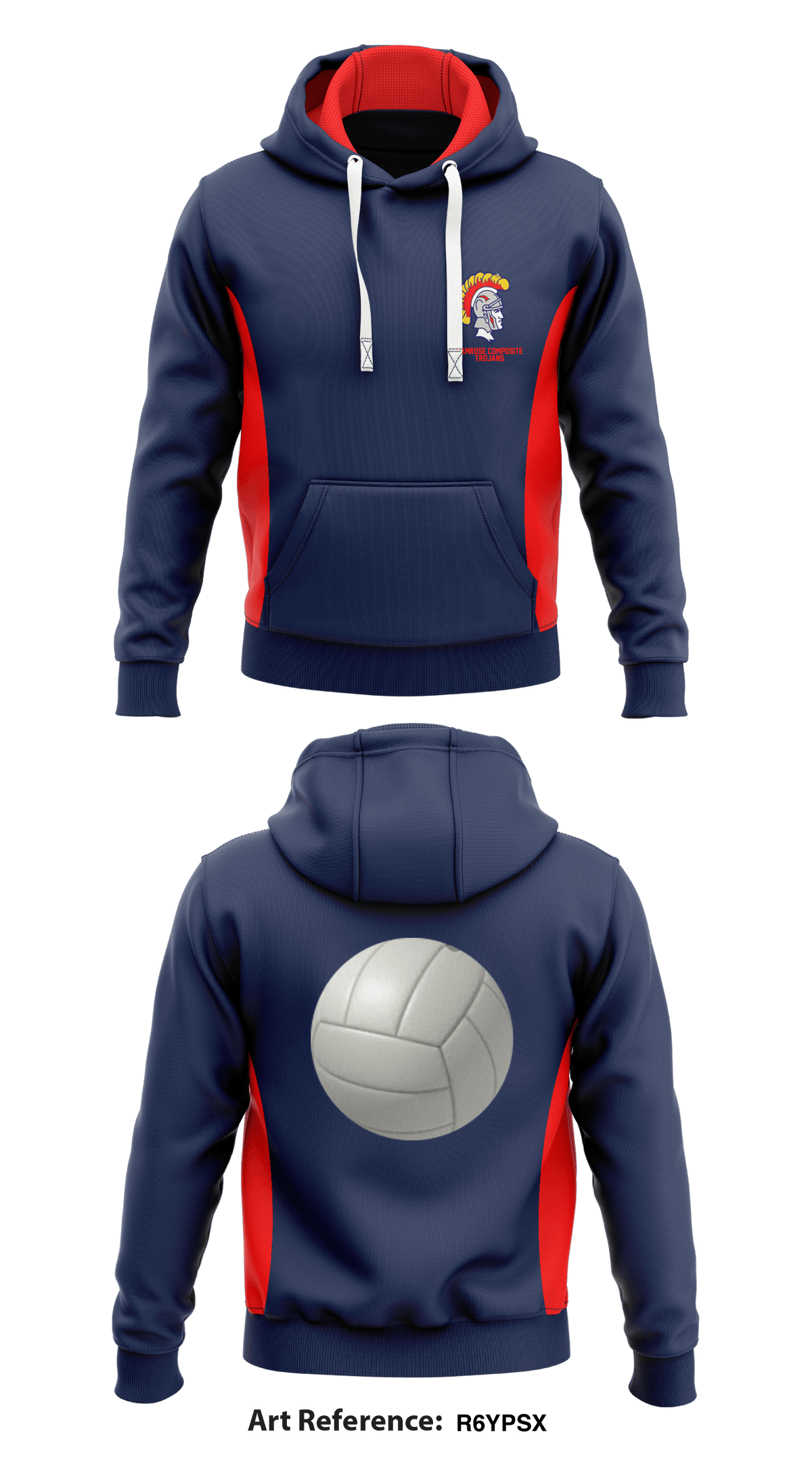 Camrose Composite Trojans Core Men's Hooded Performance Sweatshirt - r6yPsX