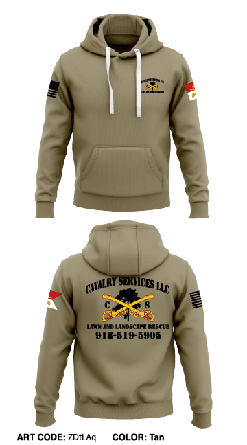 Cavalry Services Store 1 Core Men's Hooded Performance Sweatshirt - ZDtLAq