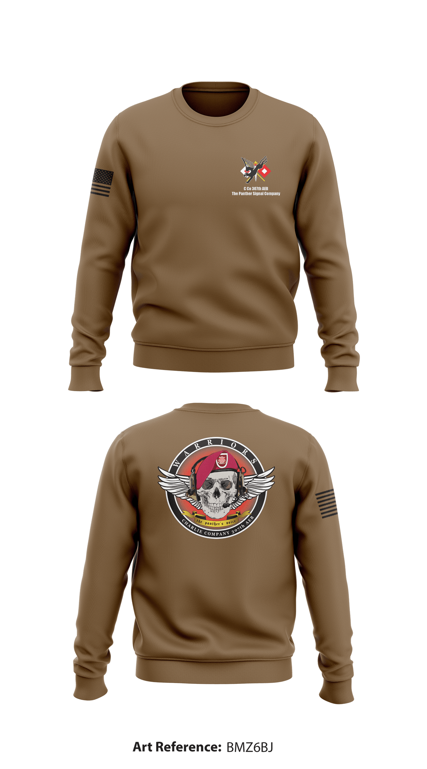 Charlie Company 307th AEB Store 1 Core Men's Crewneck Performance Sweatshirt - BMz6Bj