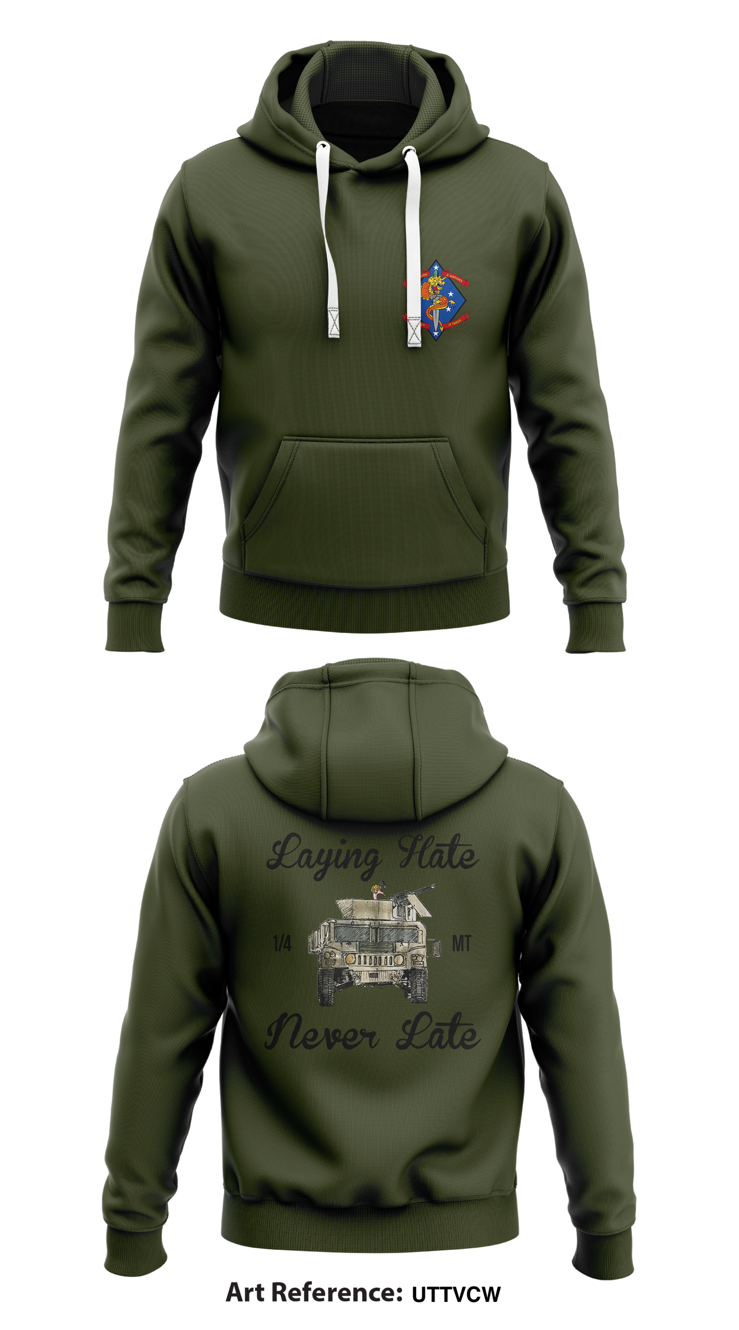 China Marines Store 1 Core Men's Hooded Performance Sweatshirt - UtTvcw