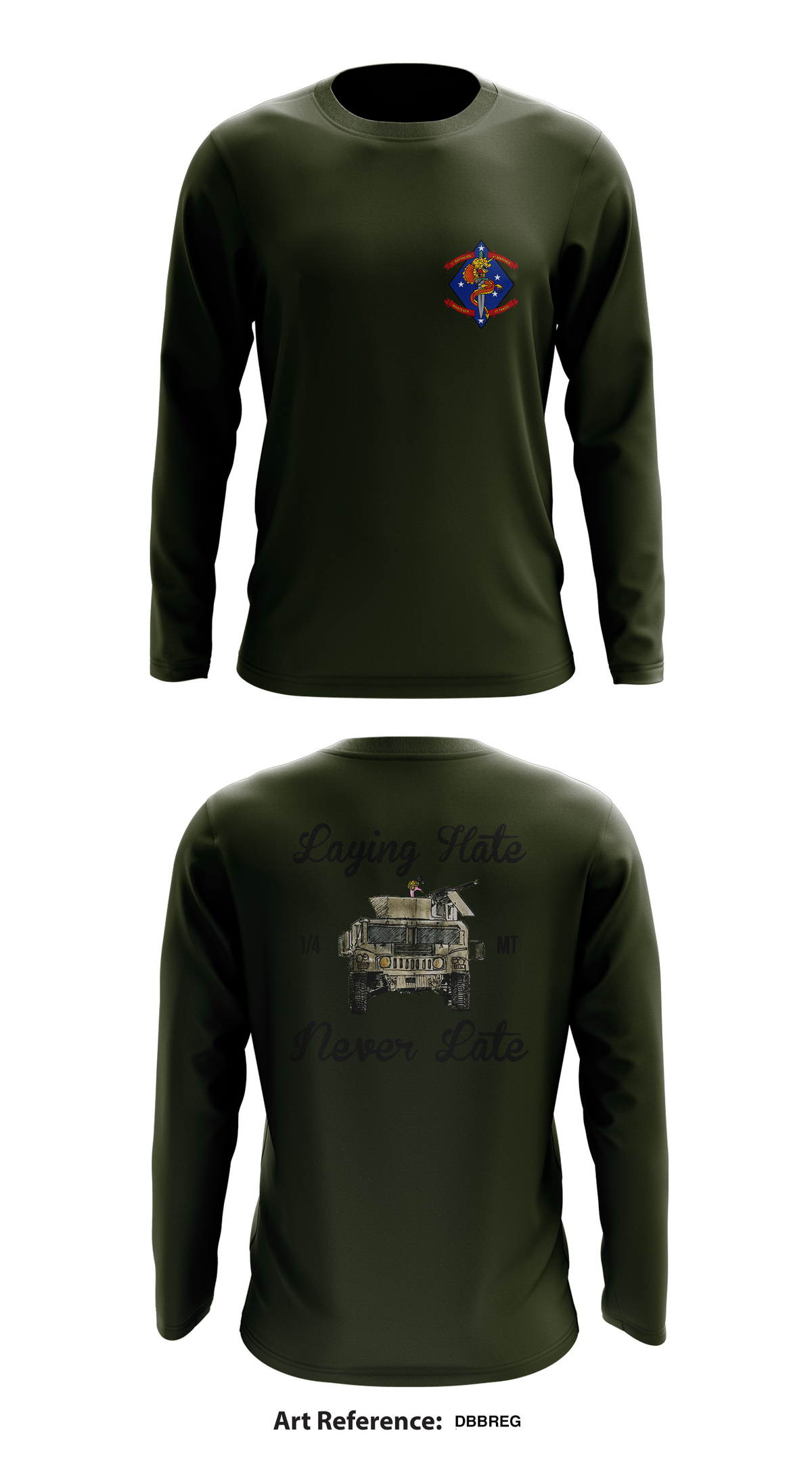 China Marines Store 1 Core Men's LS Performance Tee - DBbReG
