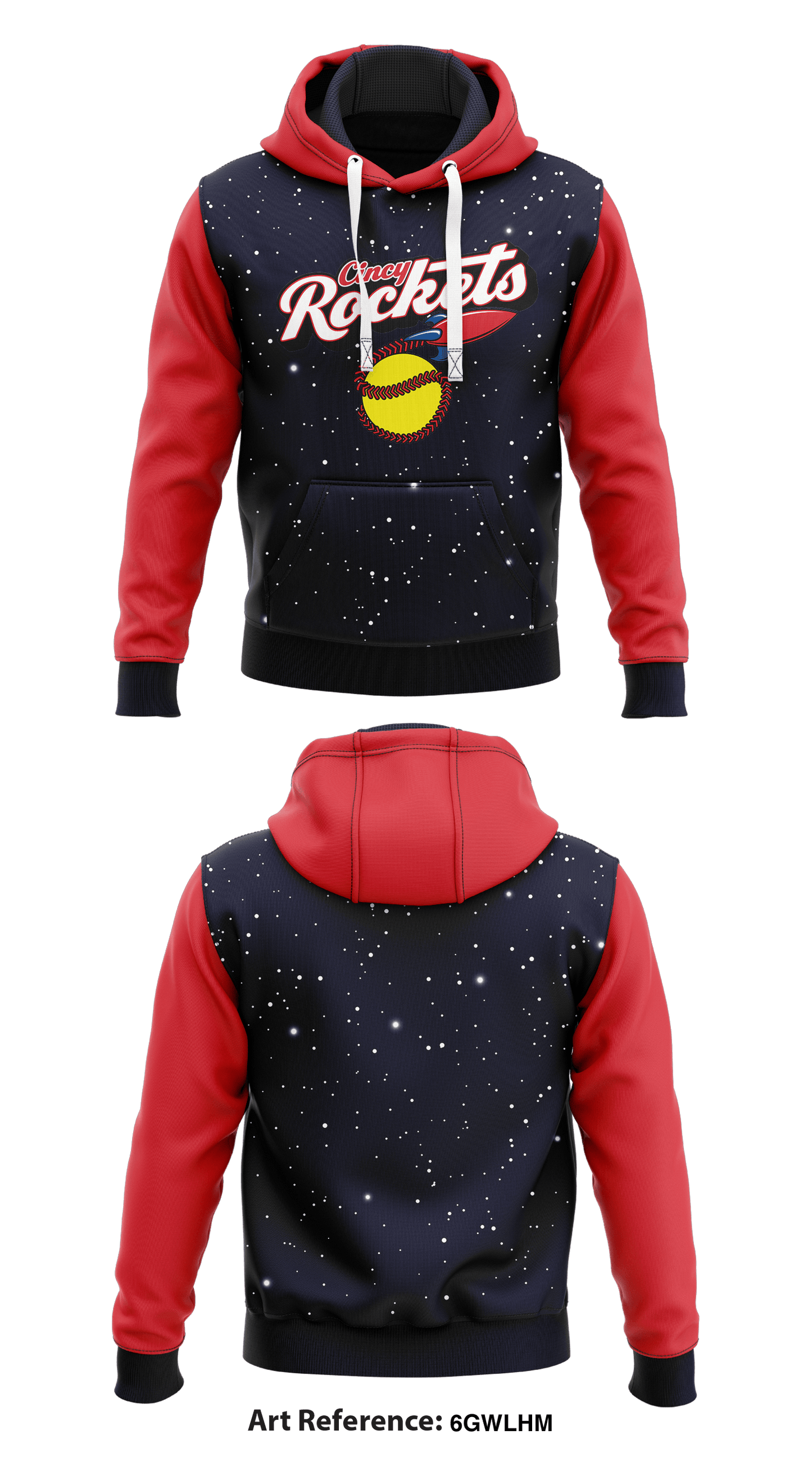 Cincy Rockets Store 1 Core Men's Hooded Performance Sweatshirt - 6GWLhM