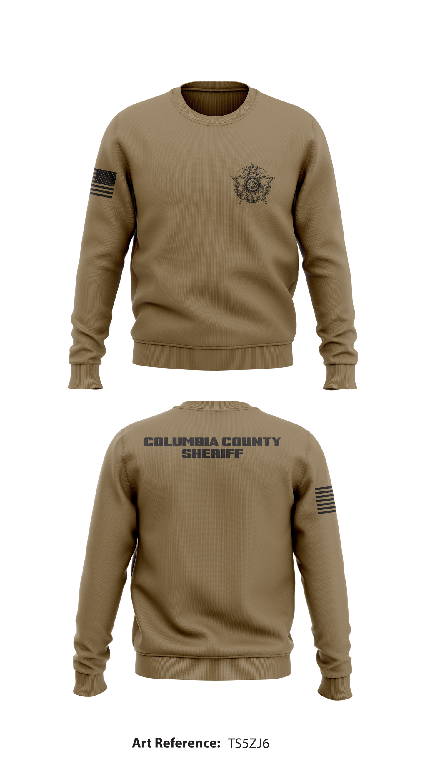 Columbia County Sheriff Store 1 Core Men's Crewneck Performance Sweatshirt - TS5Zj6