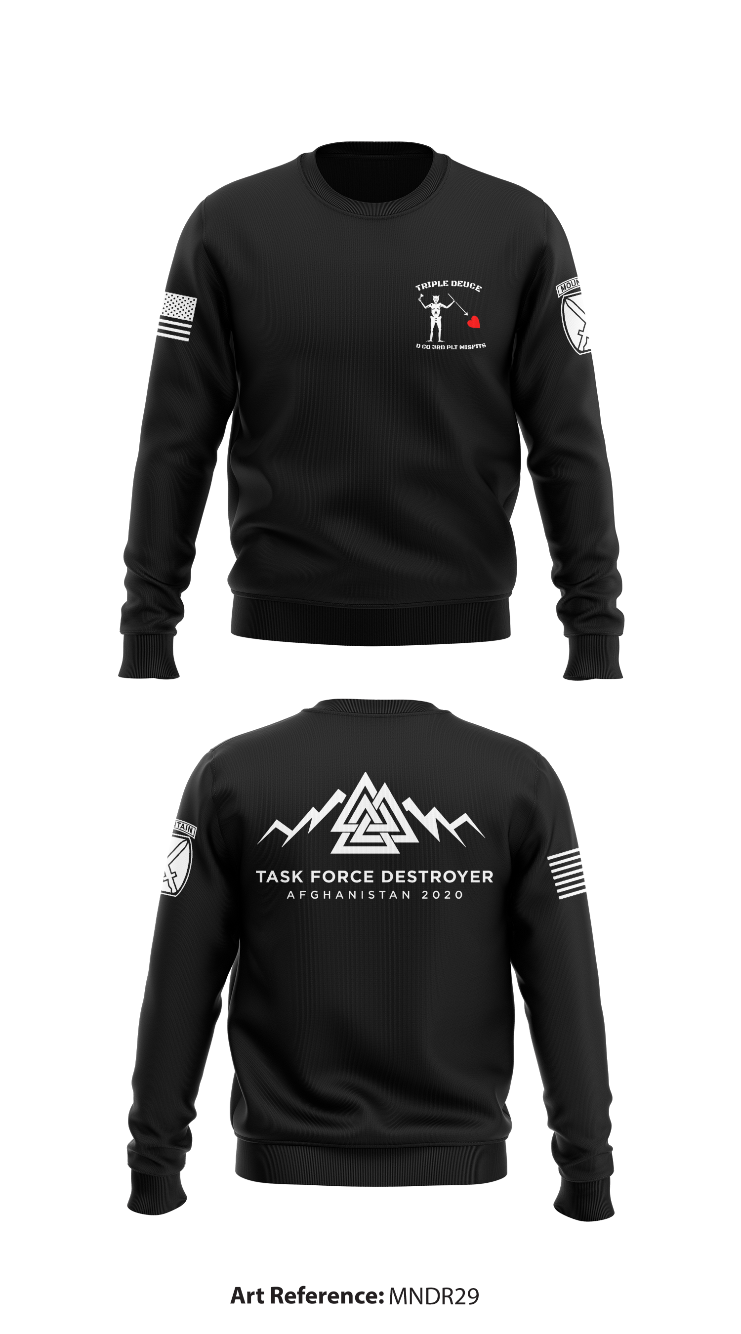 D CO, 2-22 IN, 1 BCT, 10th MTN Store 1 Core Men's Crewneck Performance  Sweatshirt - mNdR29
