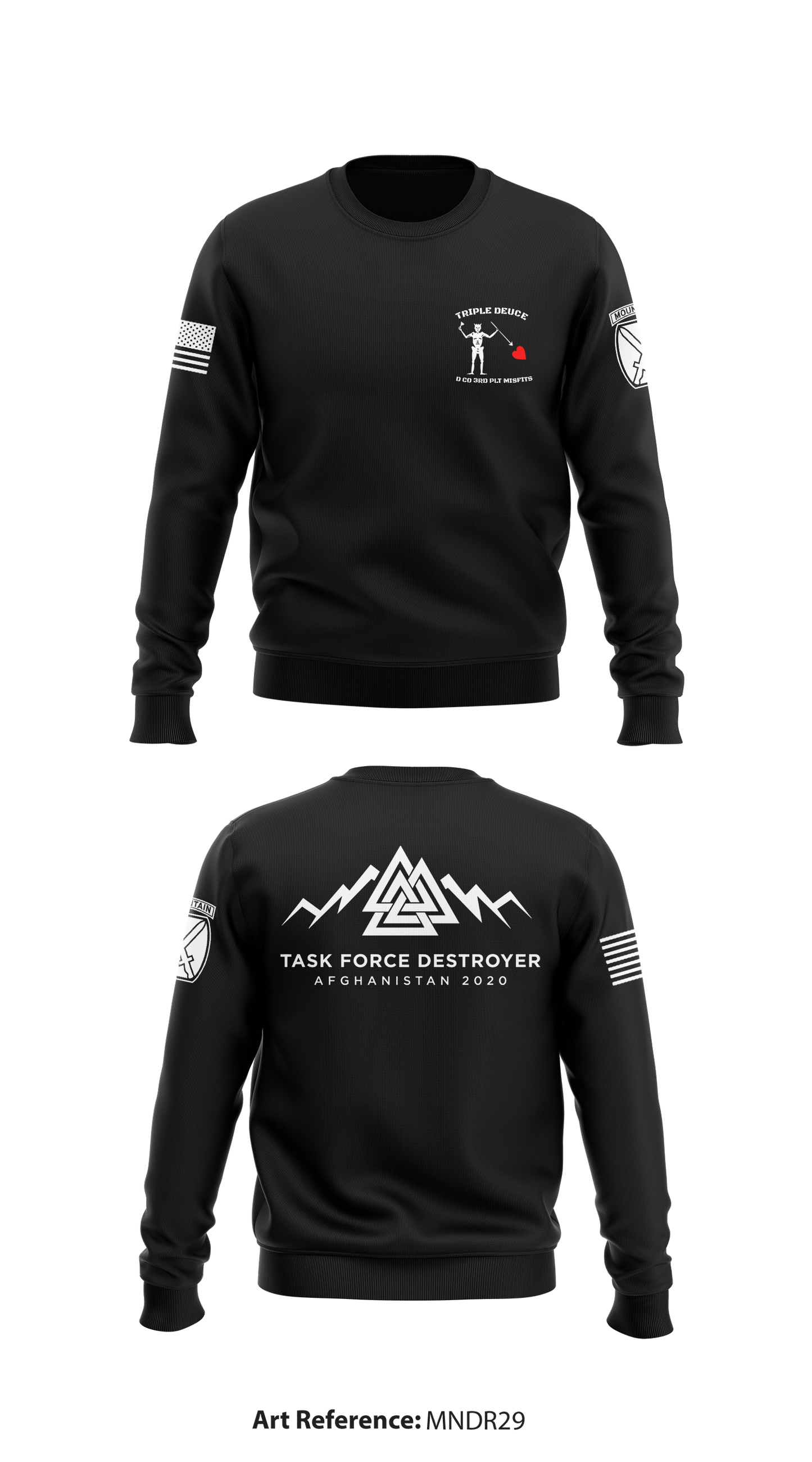 D CO, 2-22 IN, 1 BCT, 10th MTN Store 1 Core Men's Crewneck Performance Sweatshirt - mNdR29
