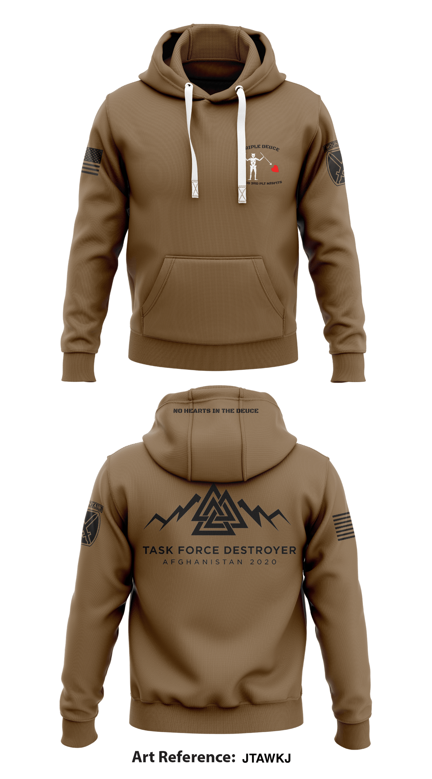D CO, 2-22 IN, 1 BCT, 1th MTN Store 1 Core Men's Hooded Performance Sweatshirt - jTaWkj
