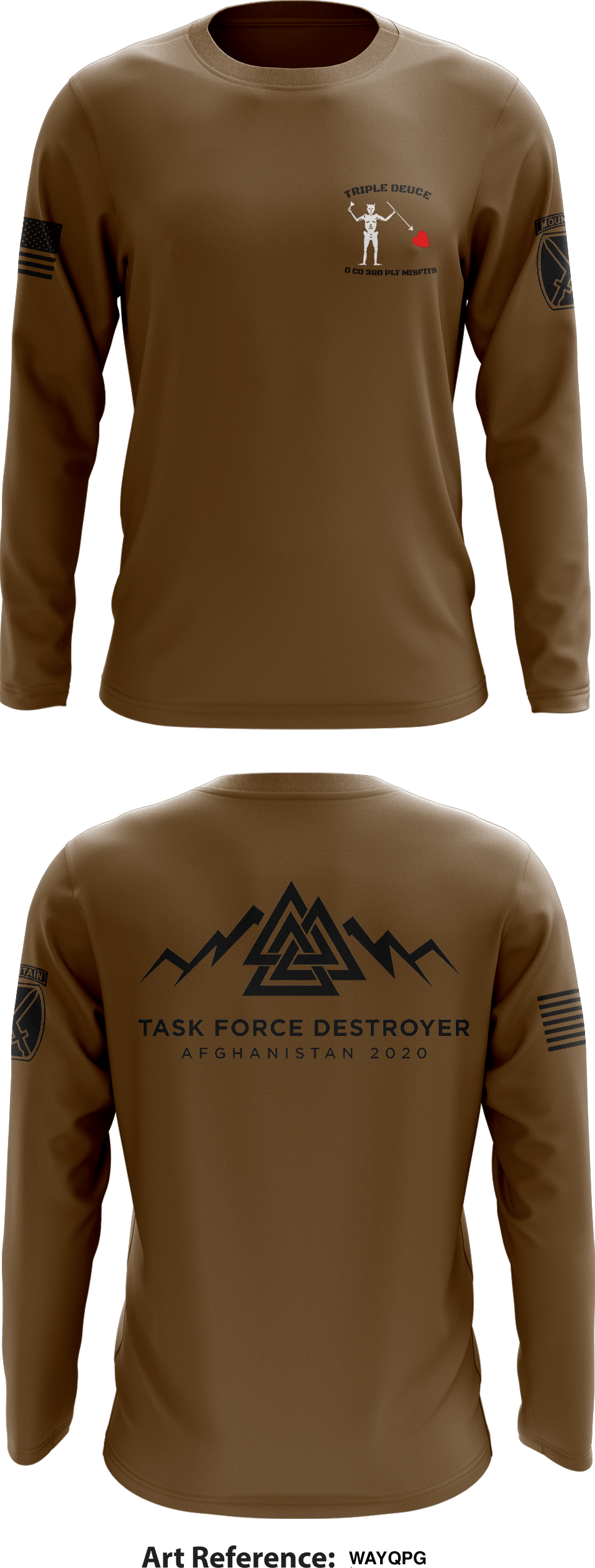 D CO, 2-22 IN, 1 BCT, 10th MTN Store 1 Core Men's LS Performance Tee - wayqpg
