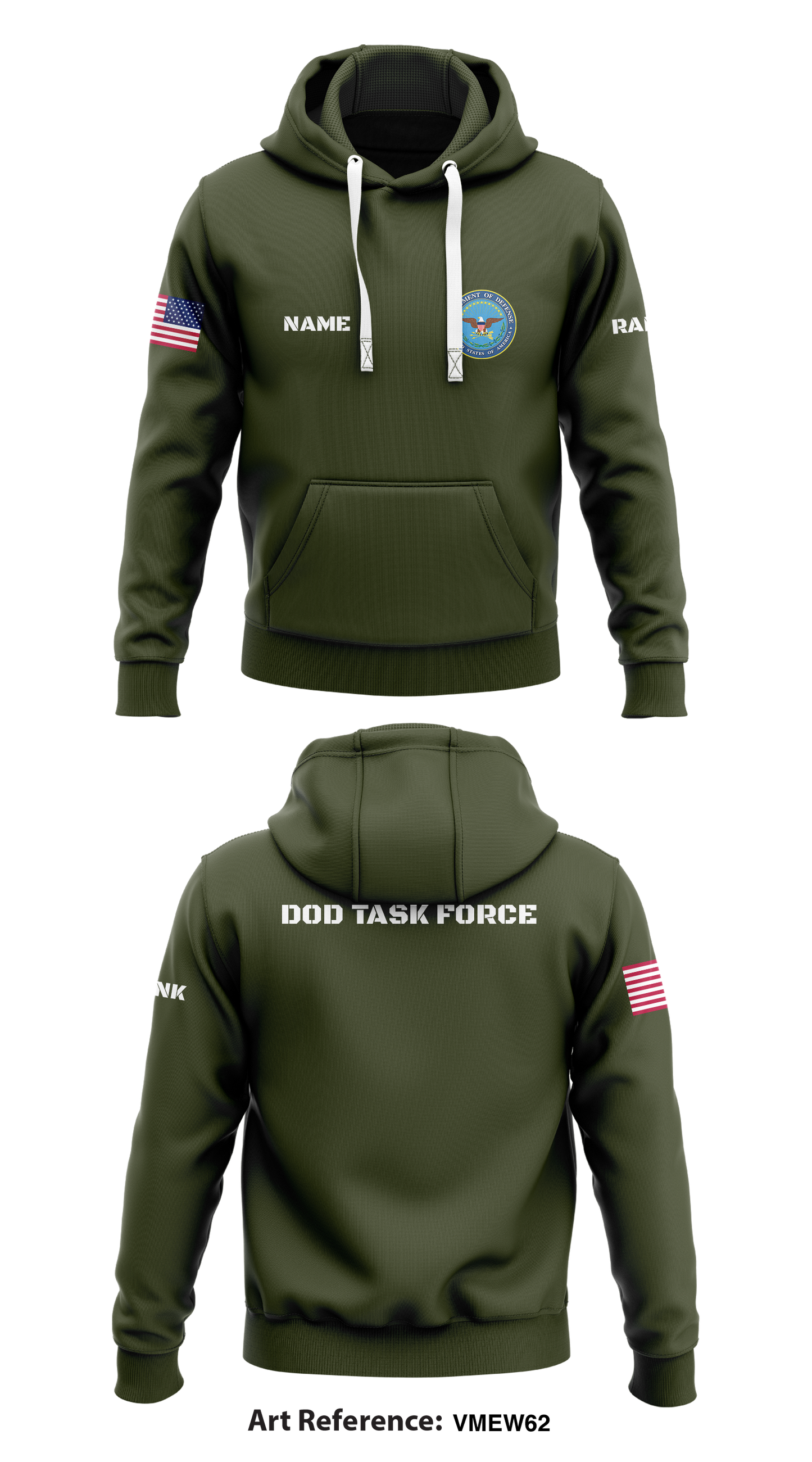 DOD Task Force Store 1 Core Men's Hooded Performance Sweatshirt - R3GLEA