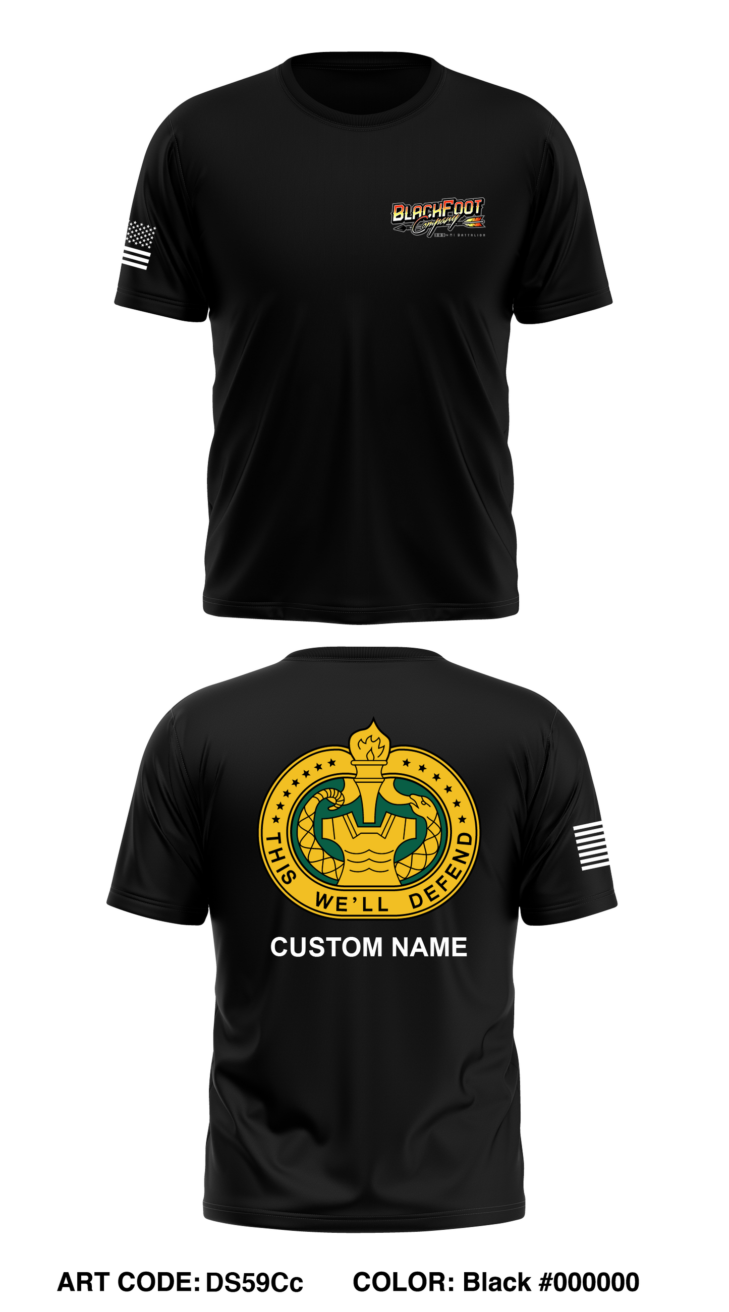 CUSTOM - B Co 309th MI BN DS Core Men's SS Performance Tee - DS59Cc