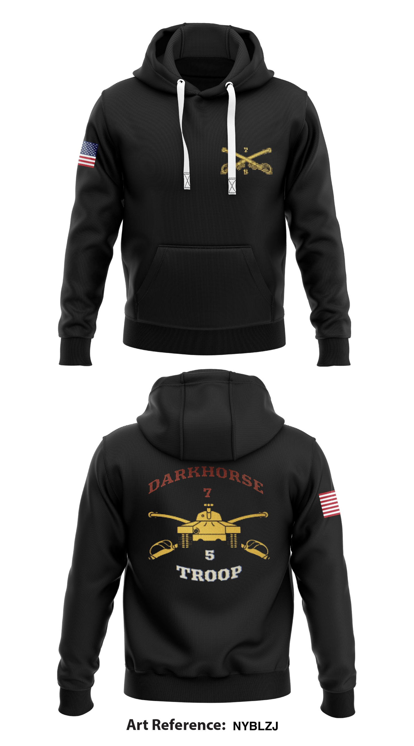 Darkhorse Troop Store 1 Core Men's Hooded Performance Sweatshirt - US37UT
