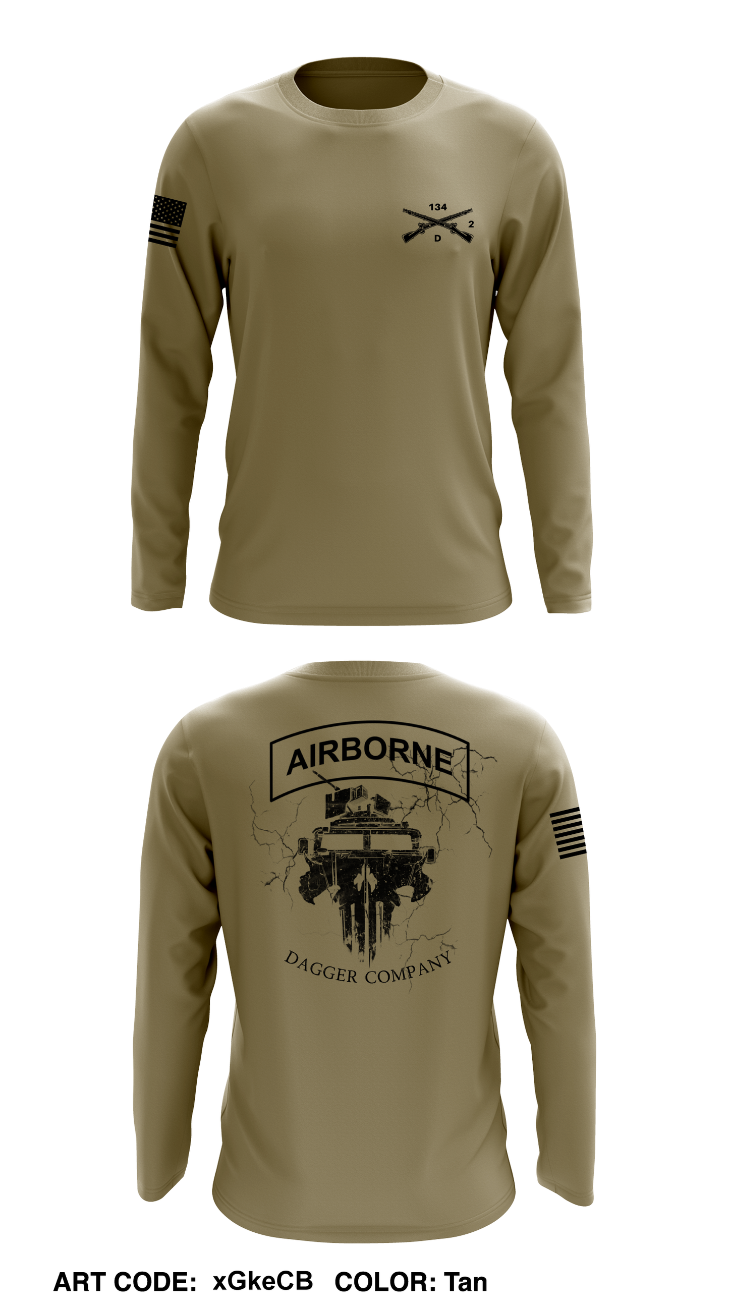 Delta Company, 2-134th IN Core Men's LS Performance Tee - xGkeCB