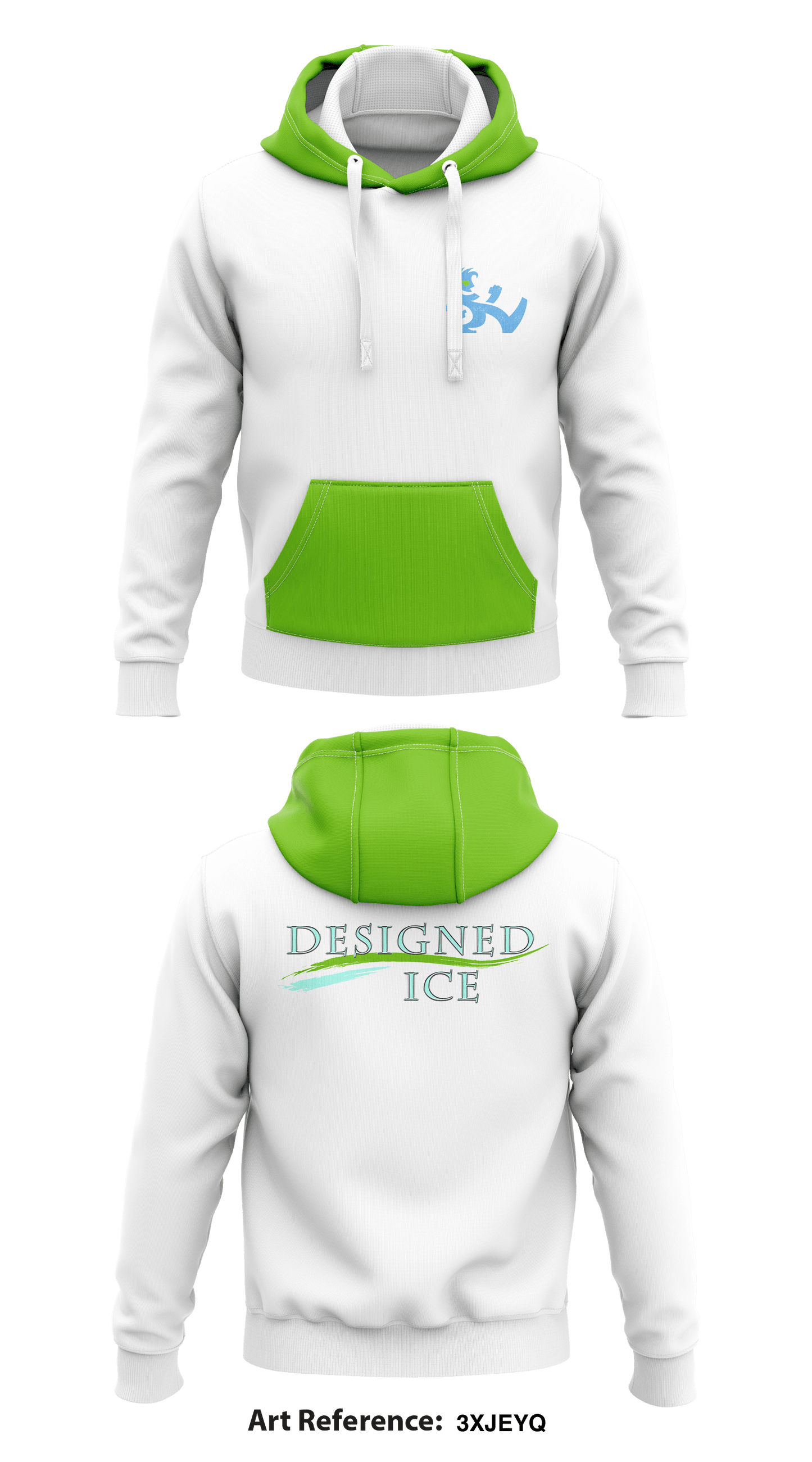 Designed Ice Store 1 Core Men's Hooded Performance Sweatshirt - 3Xjeyq