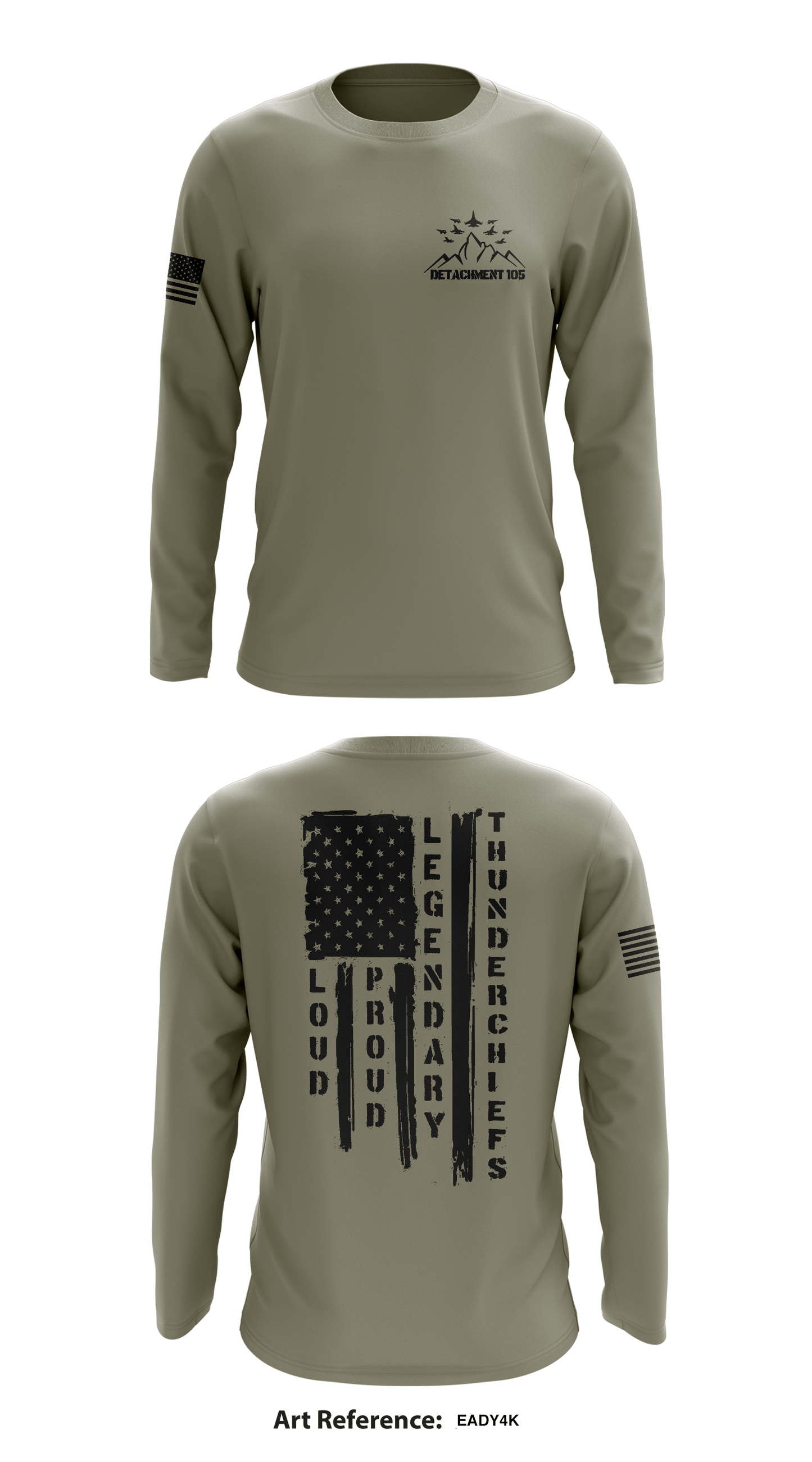 Detachment 105 Thunderchiefs Store 1 Core Men's LS Performance Tee - Eady4k