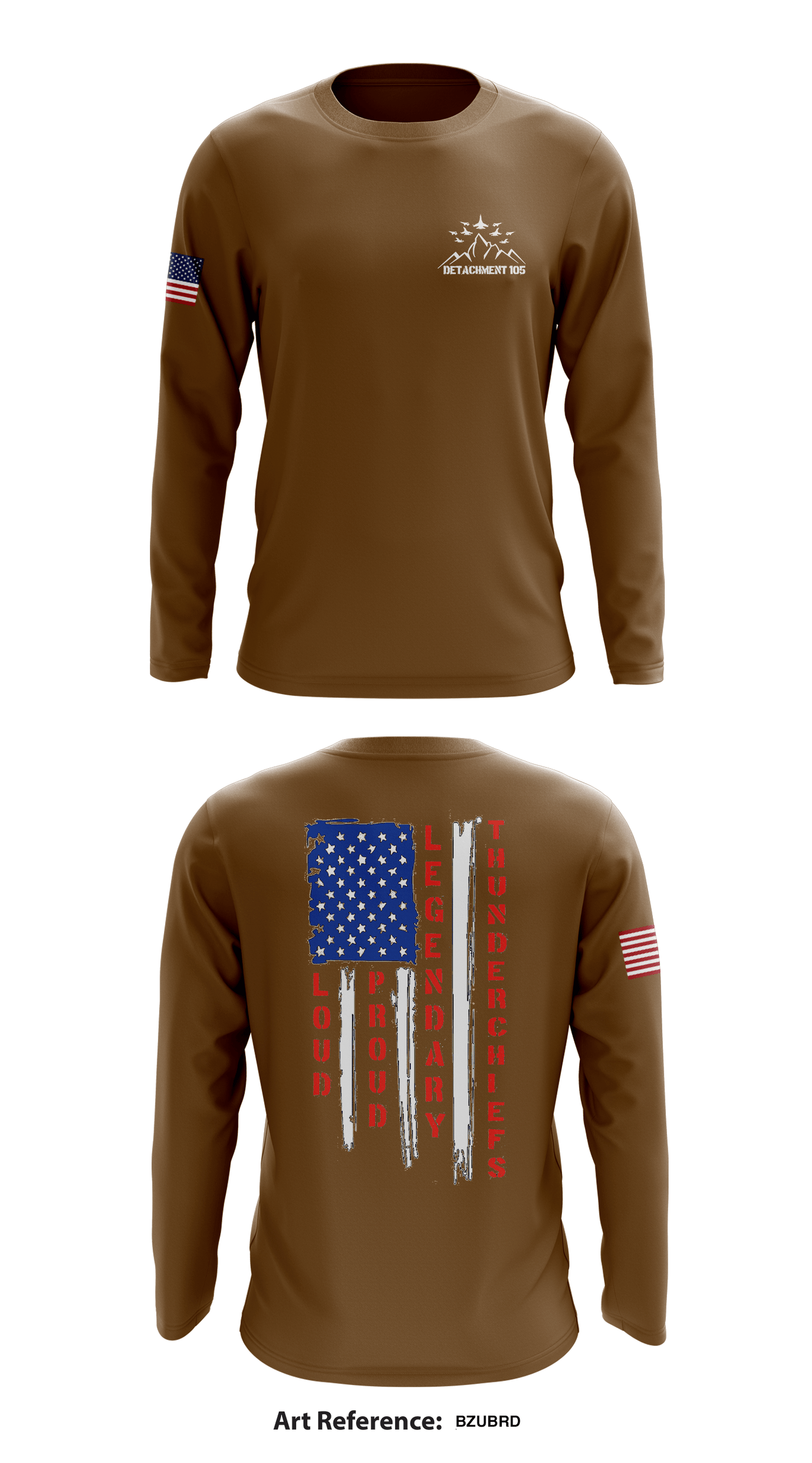 Detachment 105 Thunderchiefs Store 1 Core Men's LS Performance Tee - Bzubrd