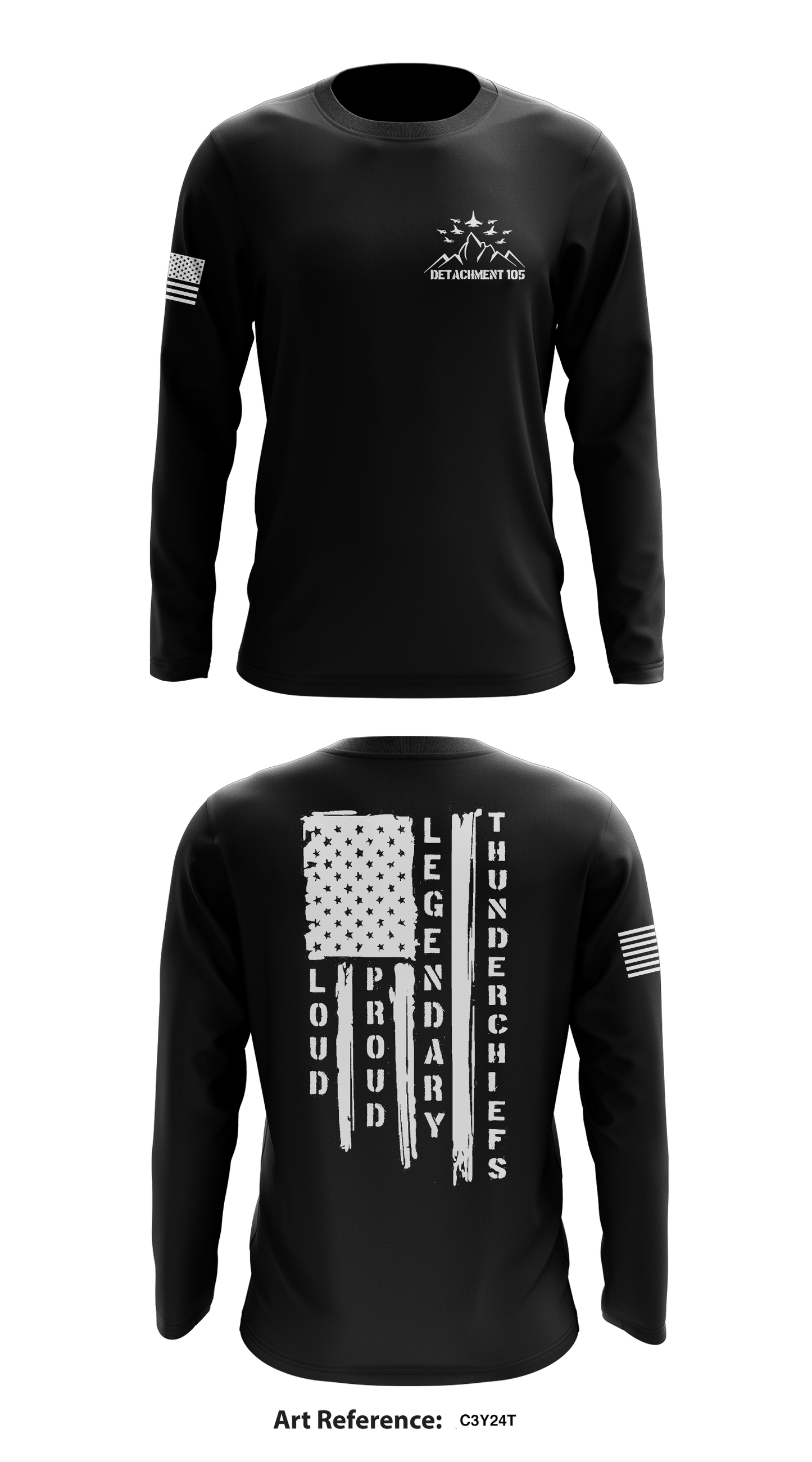 Detachment 105 Thunderchiefs Store 1 Core Men's LS Performance Tee - c3Y24T