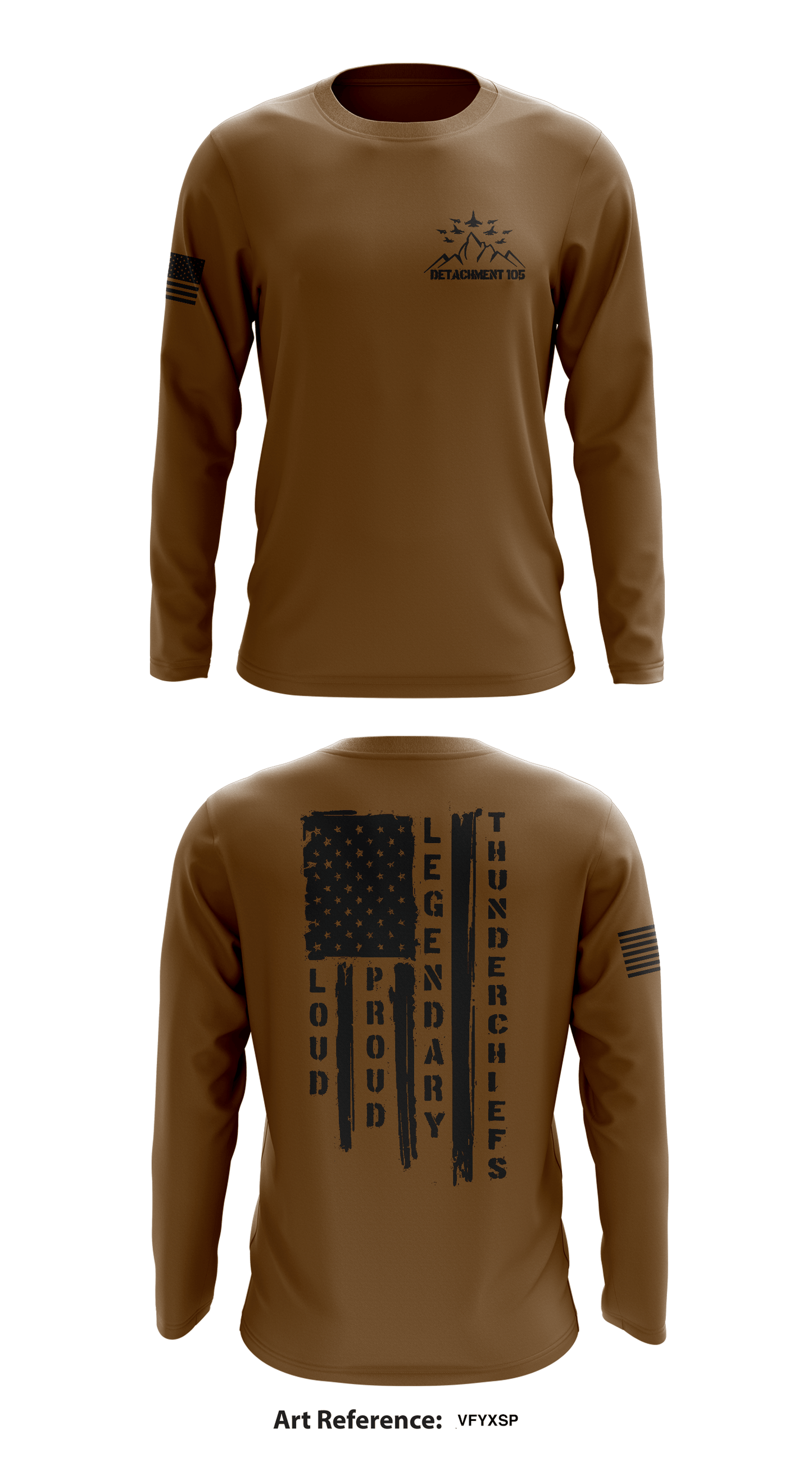 Detachment 105 Thunderchiefs Store 1 Core Men's LS Performance Tee - vfyxSp