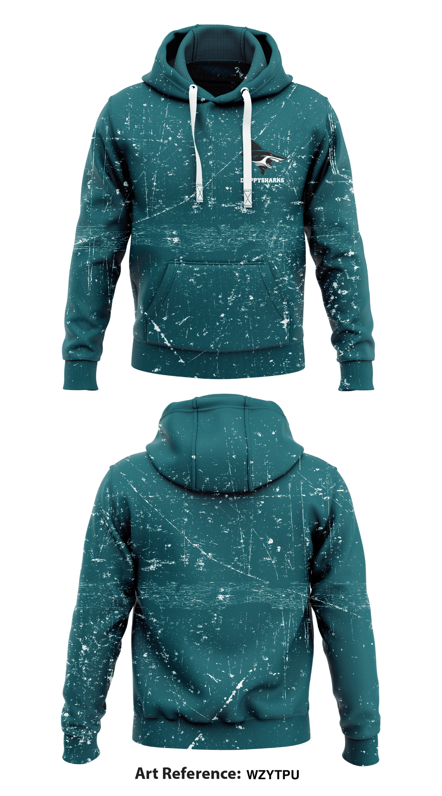 DrippySharks Core Men's Hooded Performance Sweatshirt - WzytpU