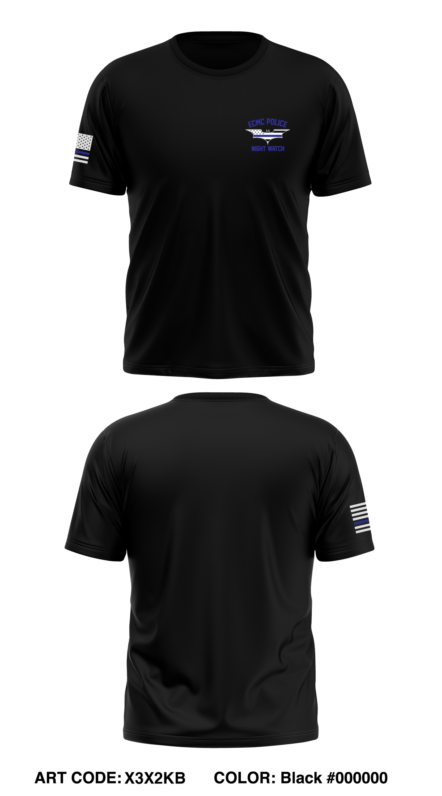 ECMC Police Store 1 Core Men's SS Performance Tee - X3X2KB