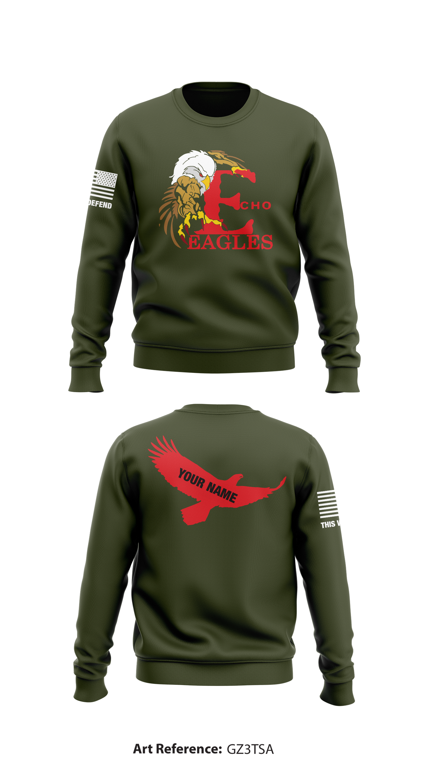 Echo Company, 266th QM BN Store 1 Core Men's Crewneck Performance Sweatshirt - gZ3tsA