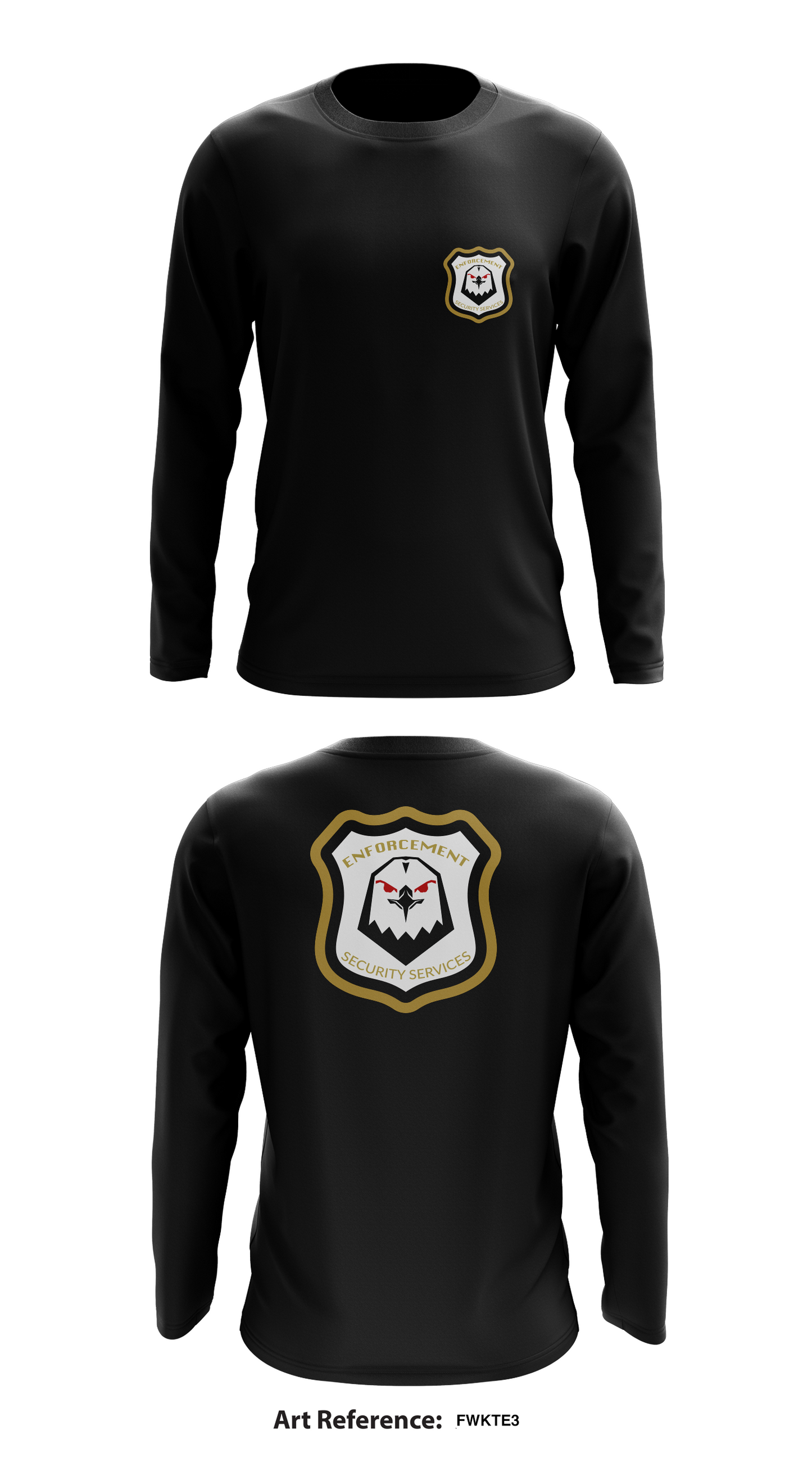 Enforcement Security Services Store 1 Core Men's LS Performance Tee - Fwkte3