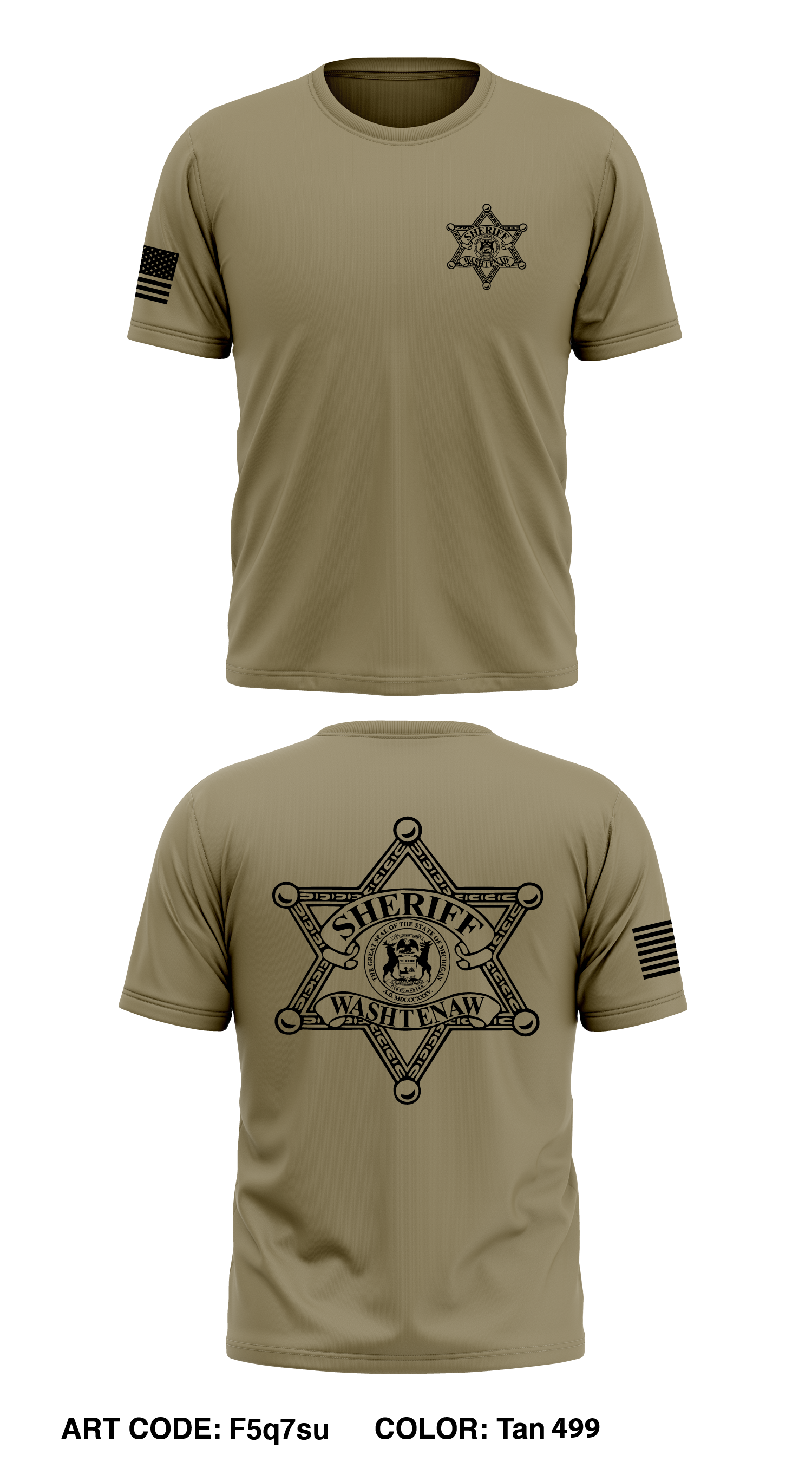 Washtenaw County Sheriff Core Men's SS Performance Tee ...