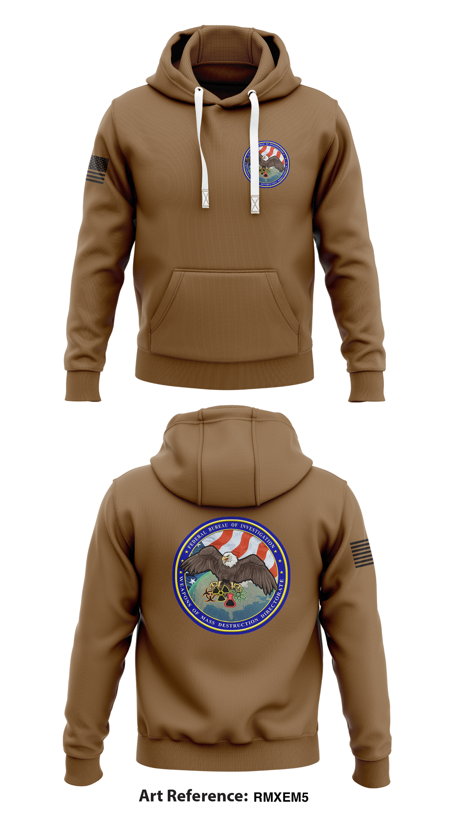 FBI Store 1 Core Men s Hooded Performance Sweatshirt RMxEm5 Emblem Athletic