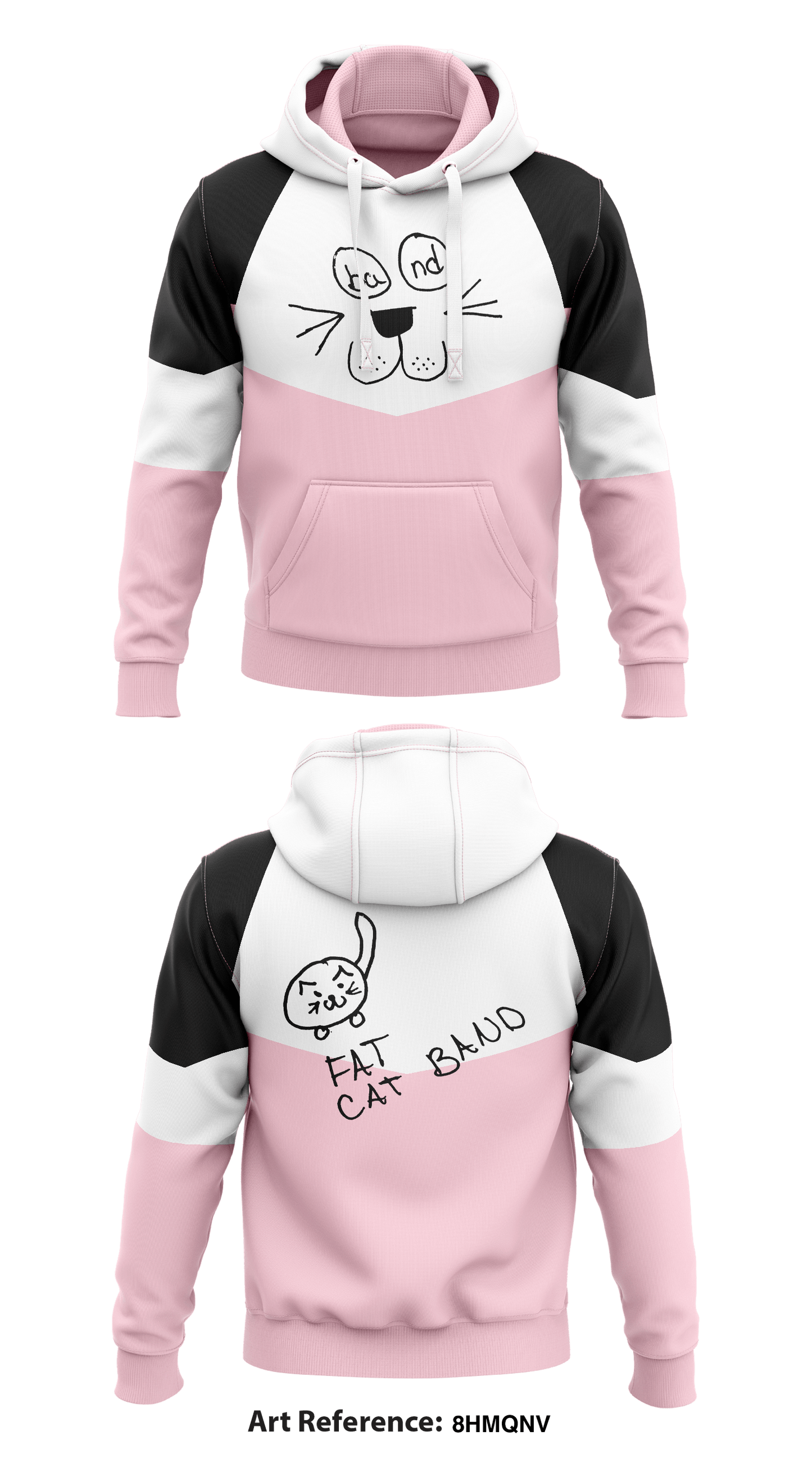 Fat Cat Band Core Men's Hooded Performance Sweatshirt - 8hMqnv