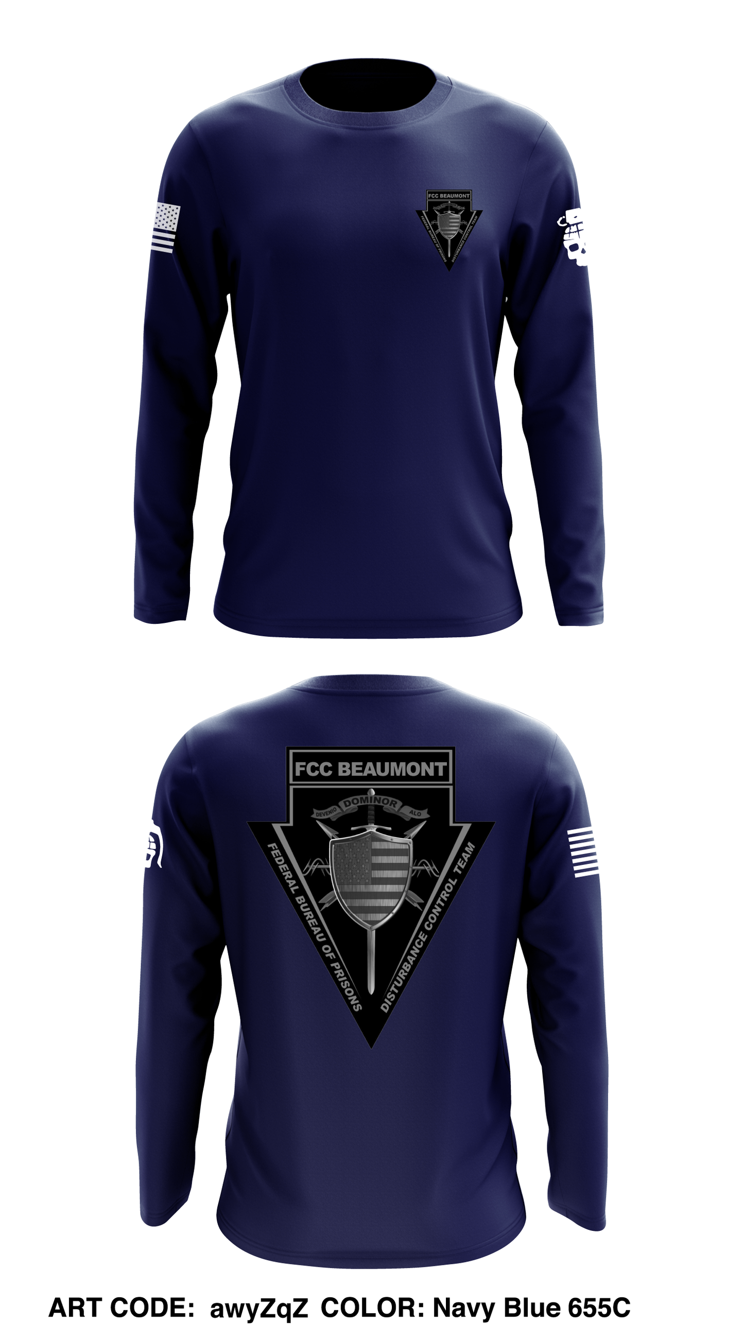 Federal Bureau of Prisons, Disturbance Control Team, DCT Core Men's LS Performance Tee - awyZqZ