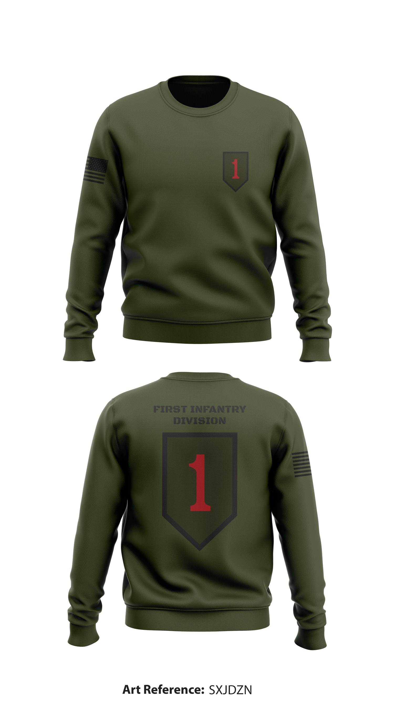 First Infantry division Store 1 Core Men s Crewneck Performance