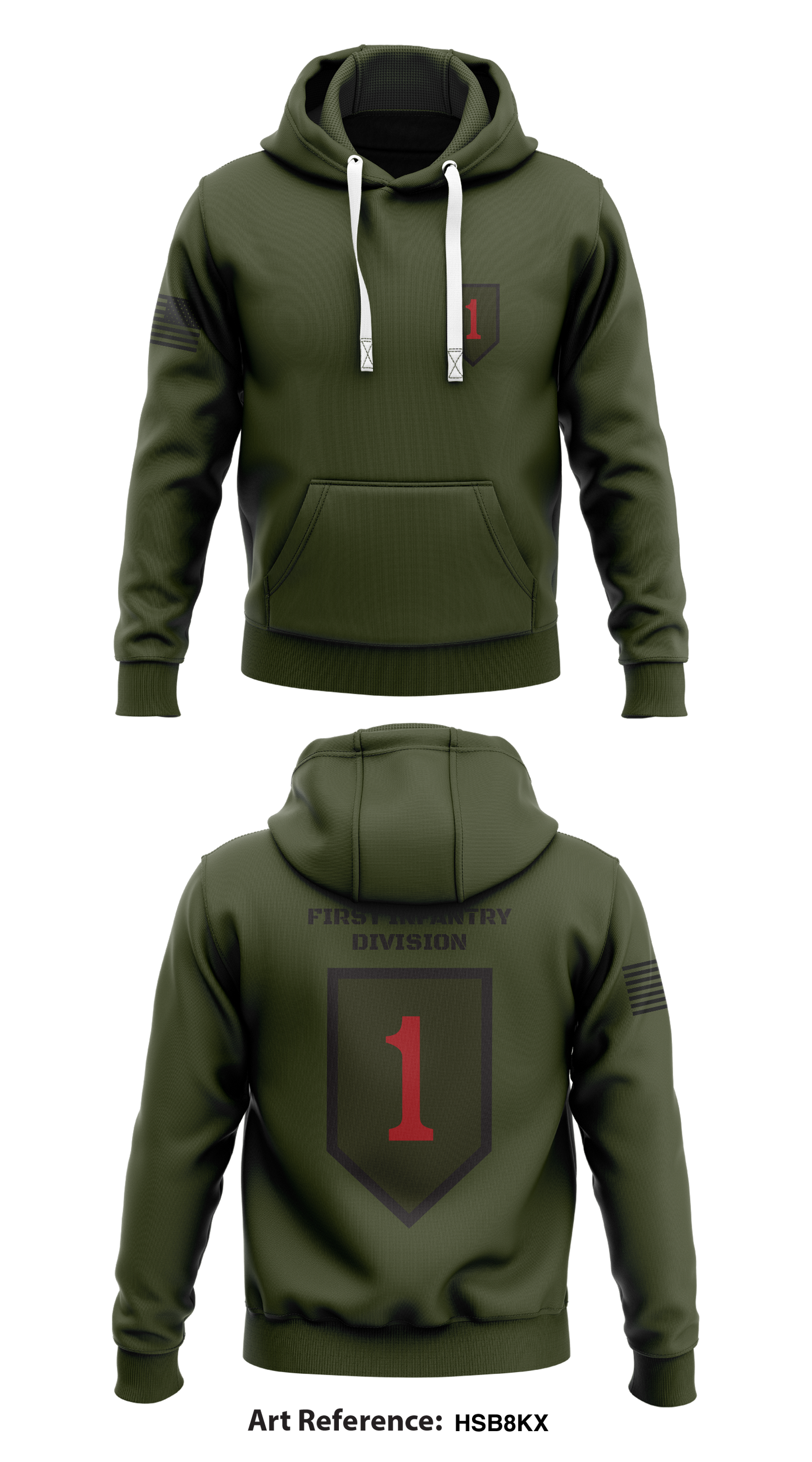 First Infantry division Store 1 Core Men's Hooded Performance Sweatshirt - Hsb8kX
