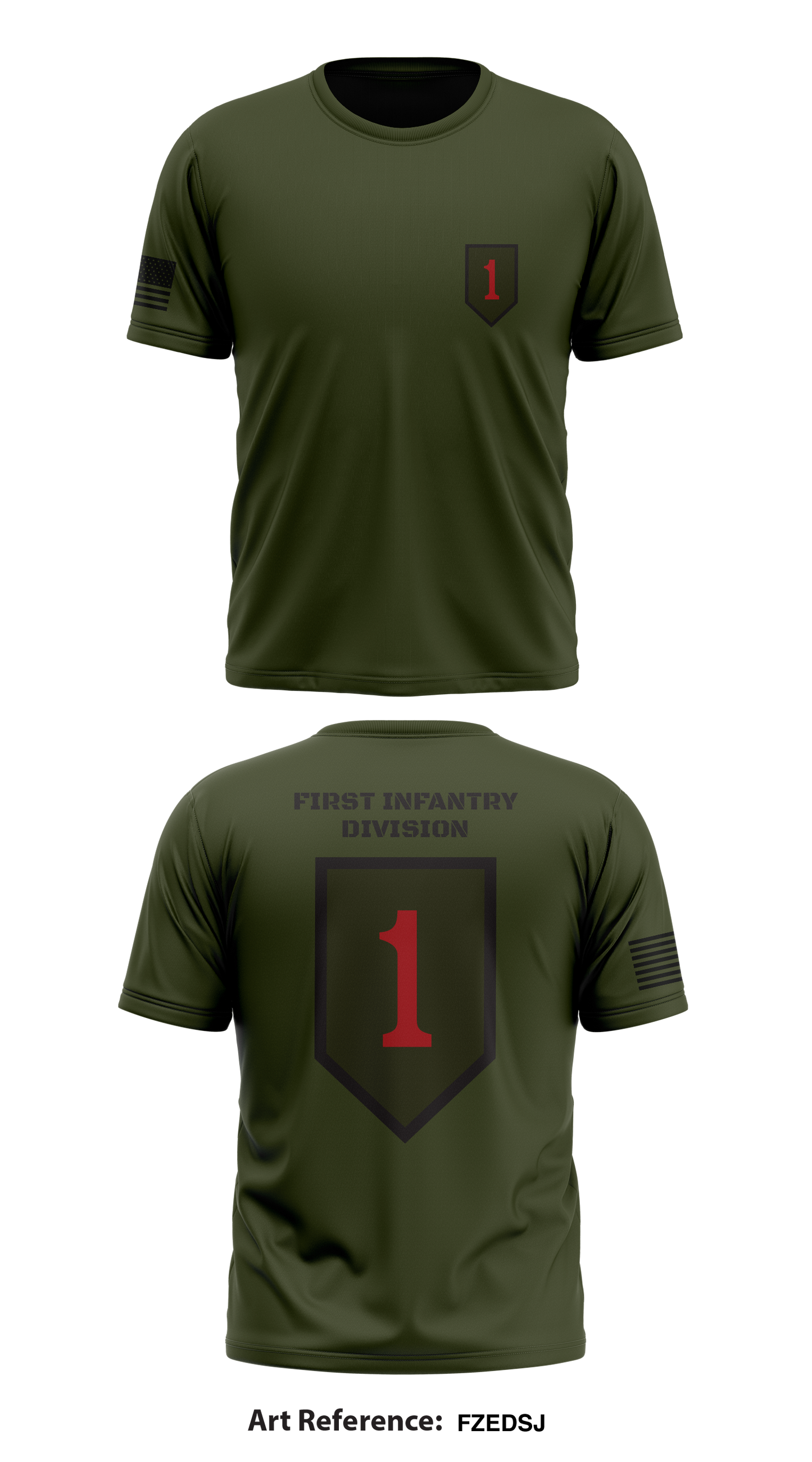 First Infantry division Store 1 Core Men's SS Performance Tee - fzeDSj