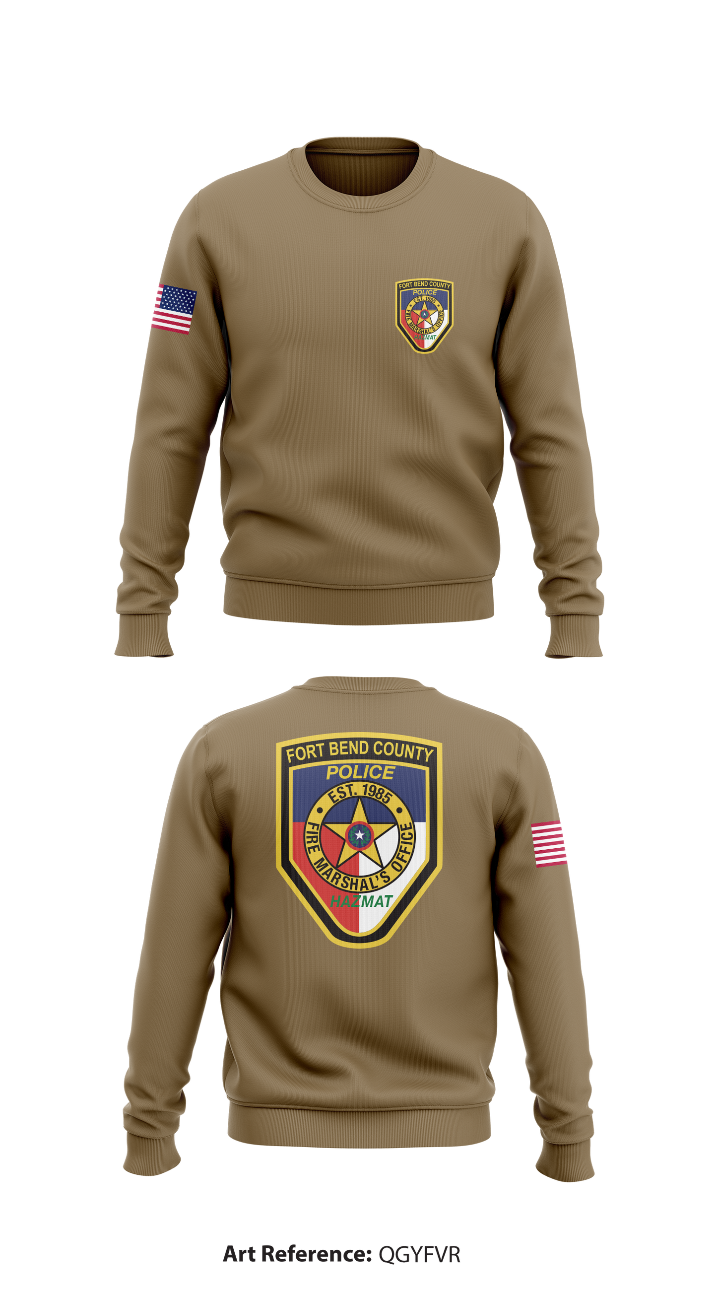 Ft Bend Fire Store 1 Core Men's Crewneck Performance Sweatshirt - qgyFvR
