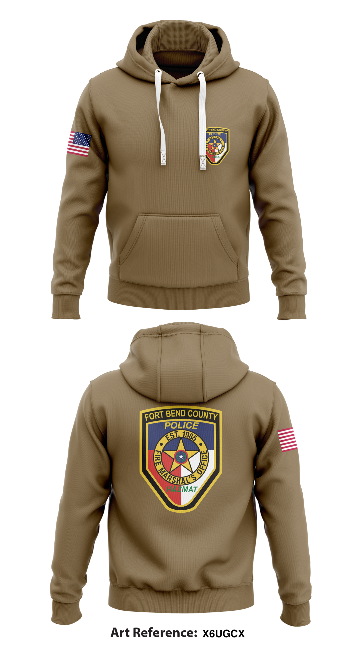 Ft Bend Fire Store 1 Core Men's Hooded Performance Sweatshirt - X6UgcX