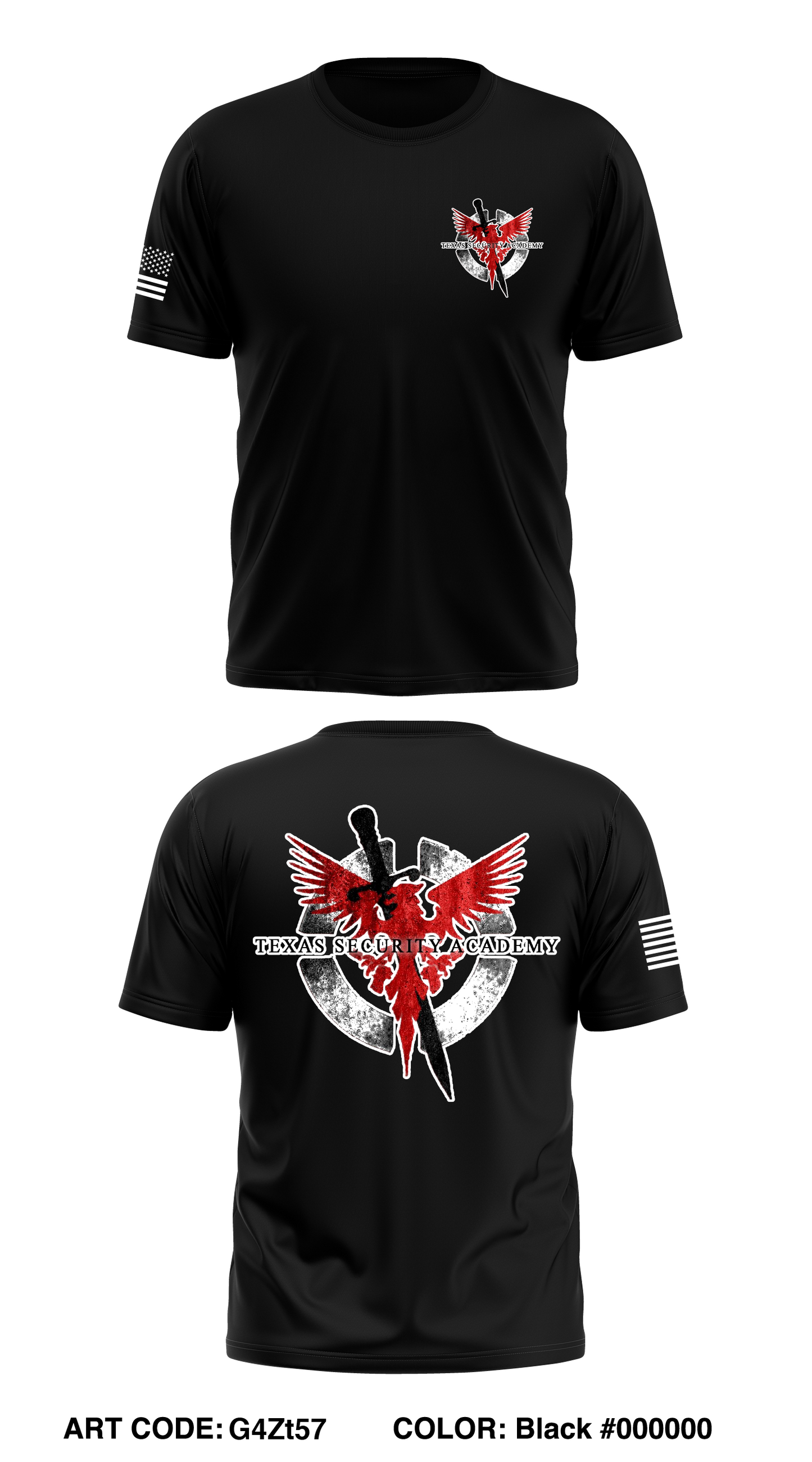 Texas Security Academy Core Men's SS Performance Tee - G4Zt57