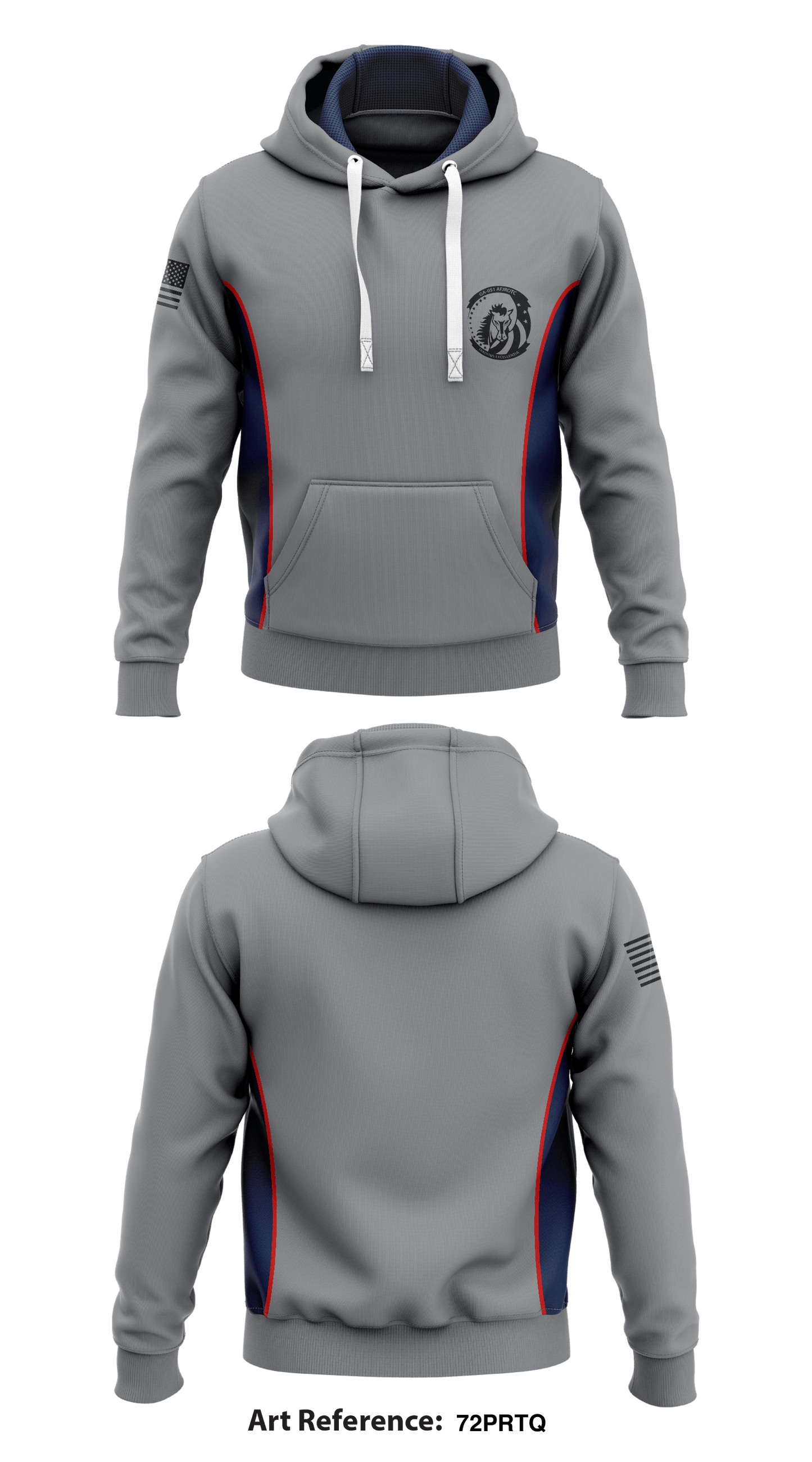 GA-51 Afjrotc Core Men's Hooded Performance Sweatshirt - 72prtQ