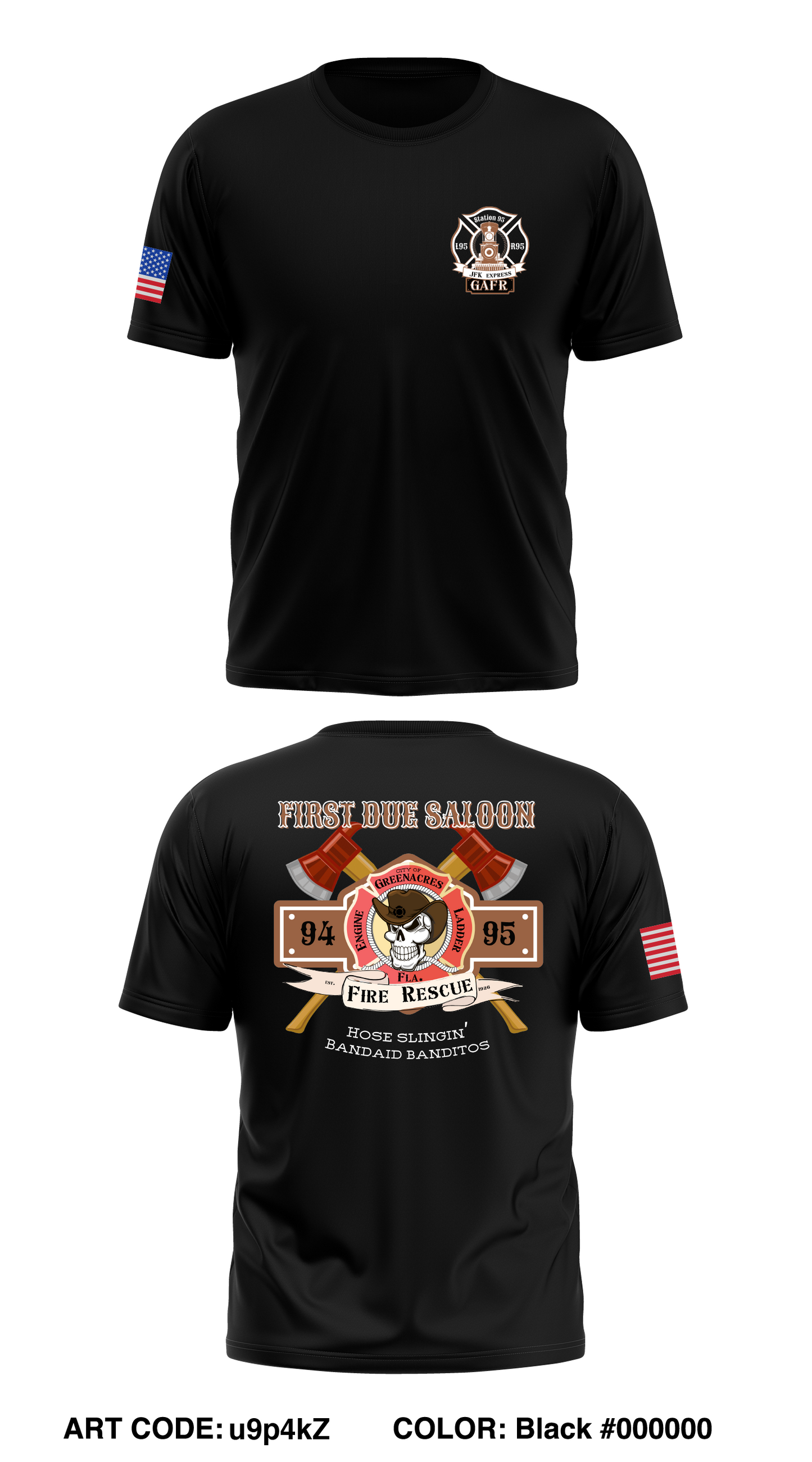 GAFR FIRST DUE SALOON Store 1 Core Men's SS Performance Tee - u9p4kZ