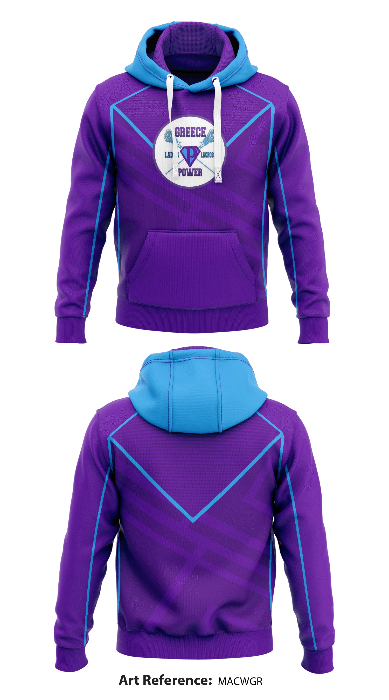 Greece Power Core Men's Hooded Performance Sweatshirt - mAcWGr