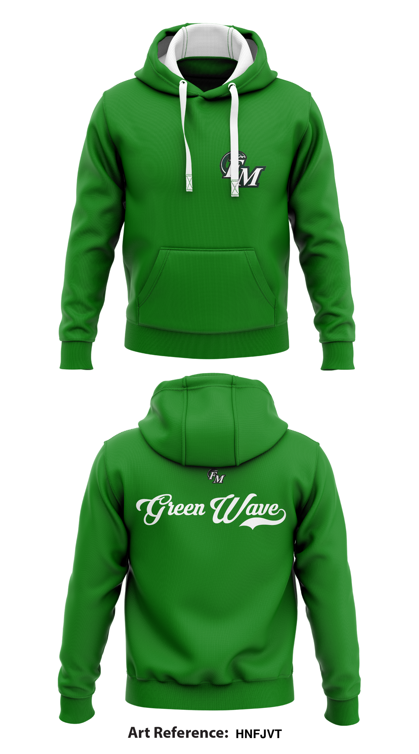 Green wave Store 1 Core Men's Hooded Performance Sweatshirt - HnfjVT