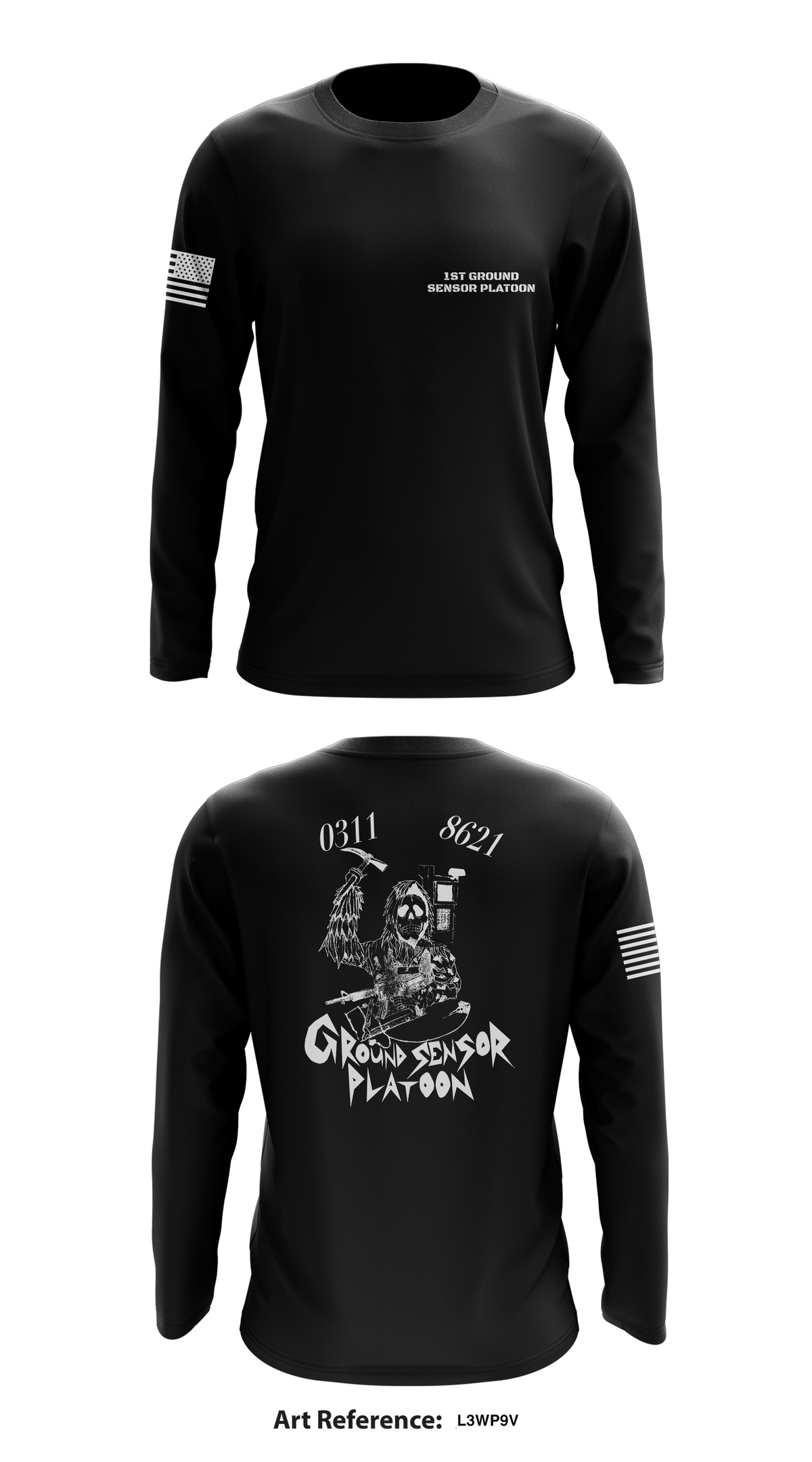 Ground Sensor Platoon Store 1 Core Men's LS Performance Tee - L3WP9v
